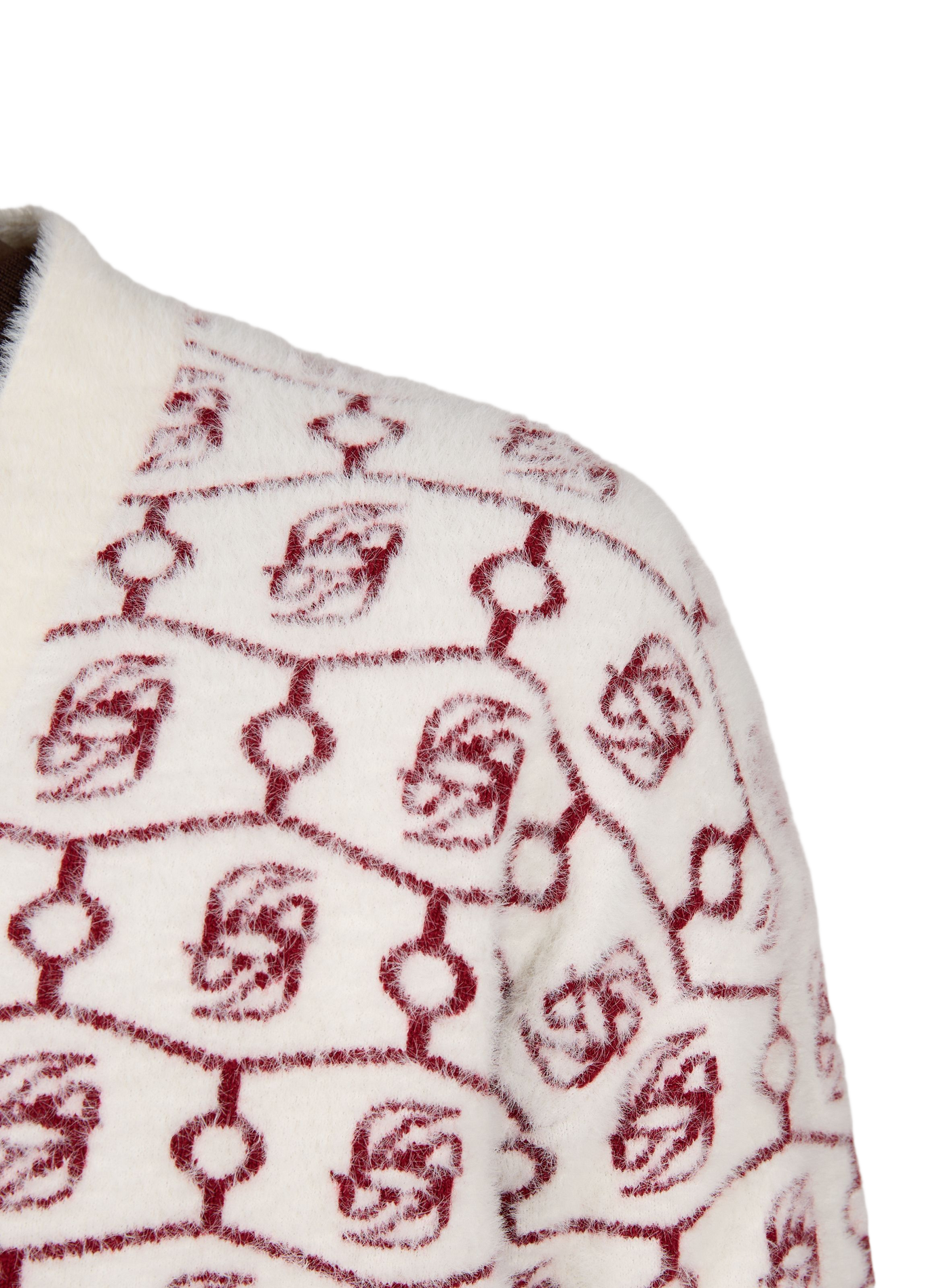 Oversized wool knit cardigan DROLE DE MONSIEUR White