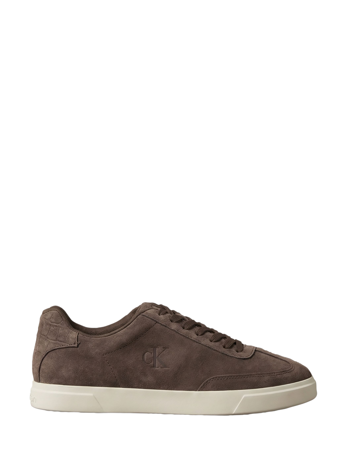 Zapatillas bajas de cuero gamuzado CALVIN KLEIN Marrón