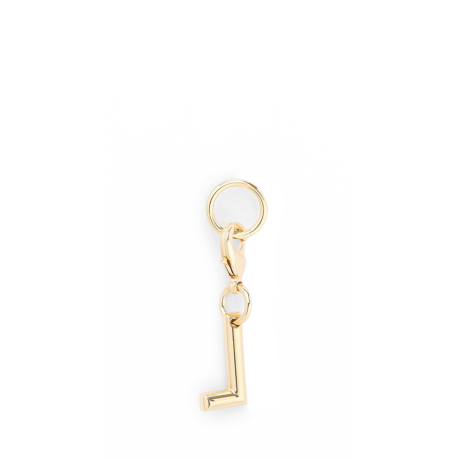 Gouden metalen bedeltje in de letter L van Lancel. LANCEL Goud
