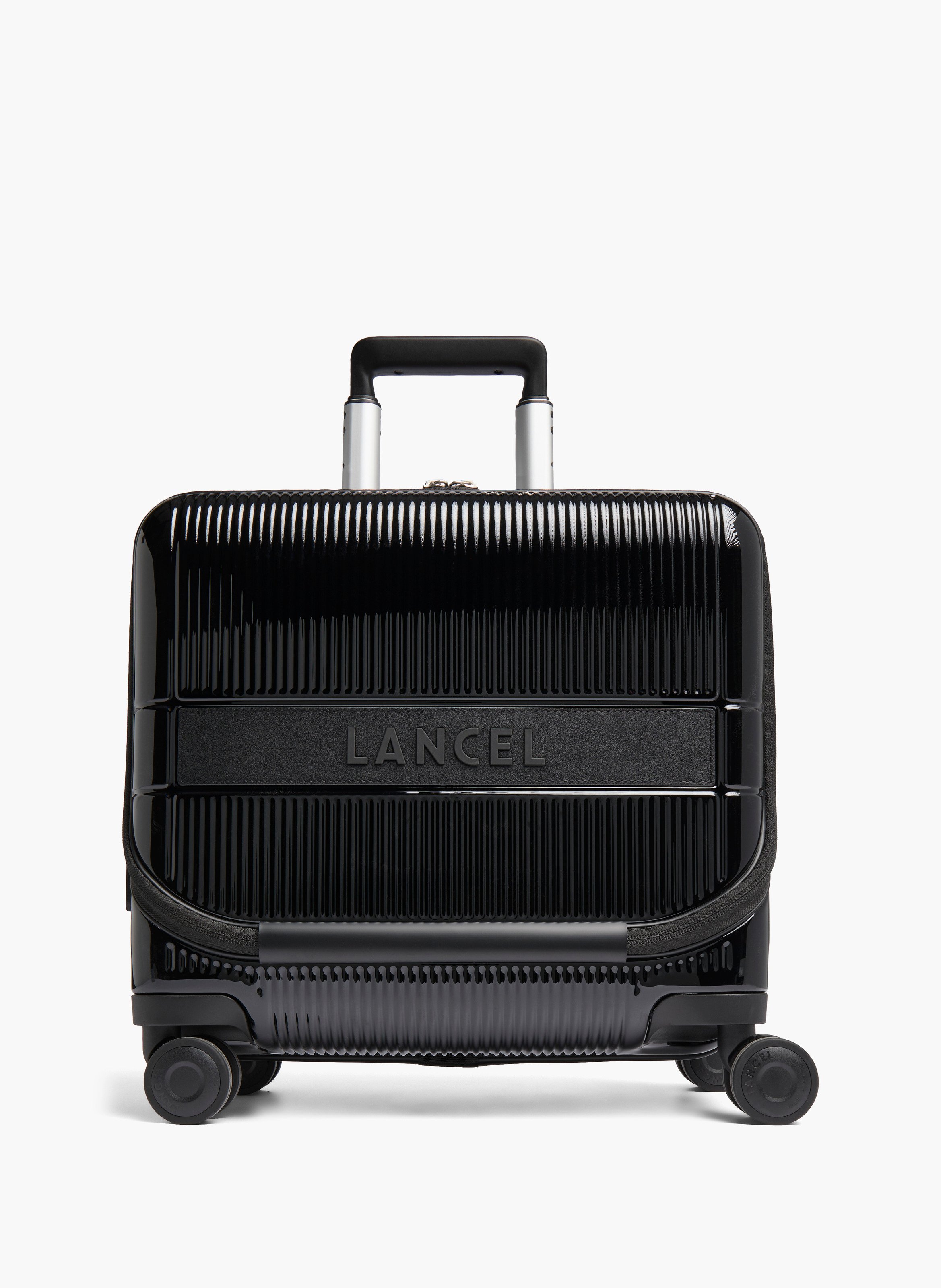 Lancel pilotentrolley met reliëf, voorpaneel en 4 wielen LANCEL Zwart
