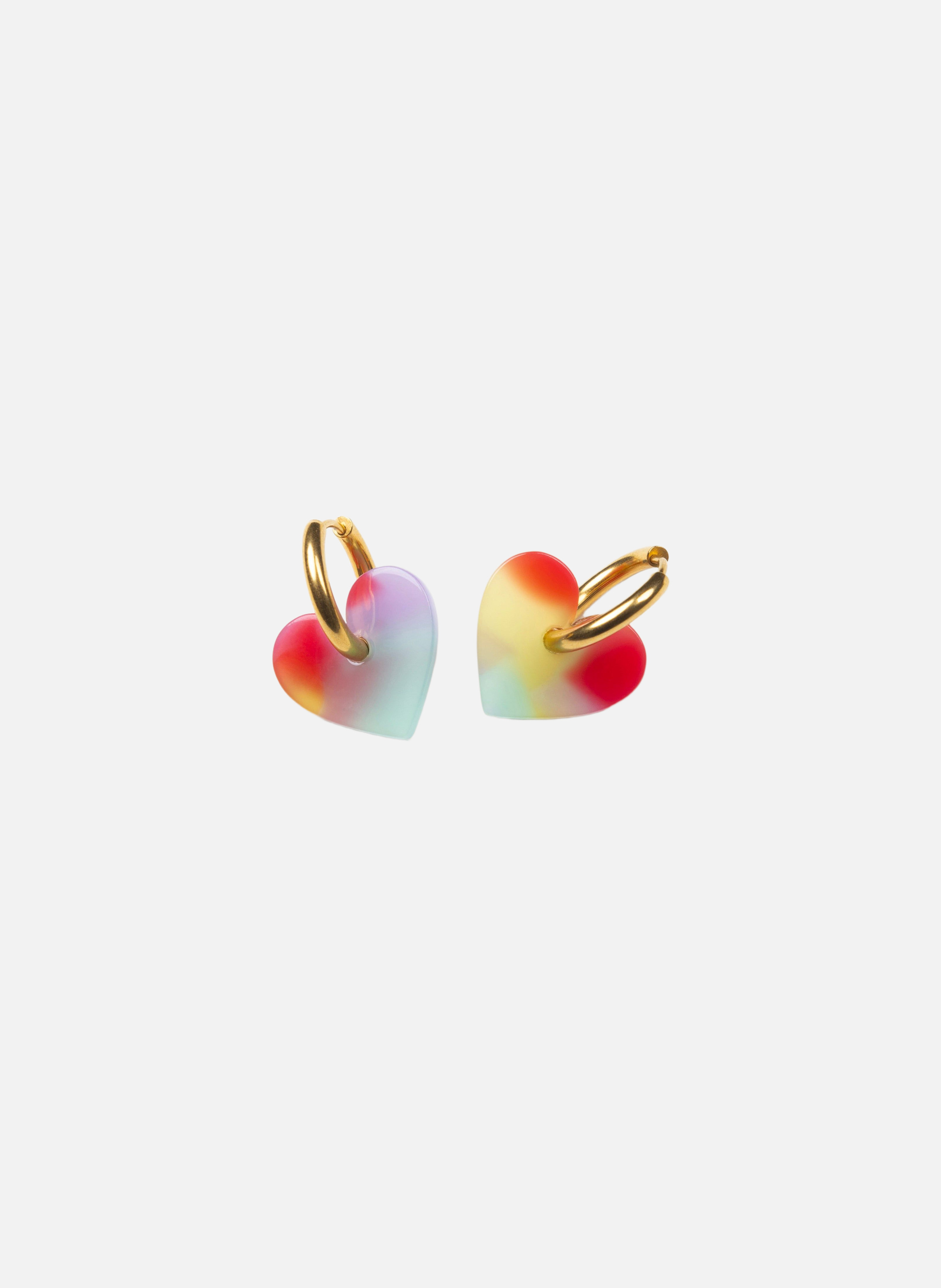 Boucles d'oreilles lova lova avec anneaux en acier inoxydable doré  Muse