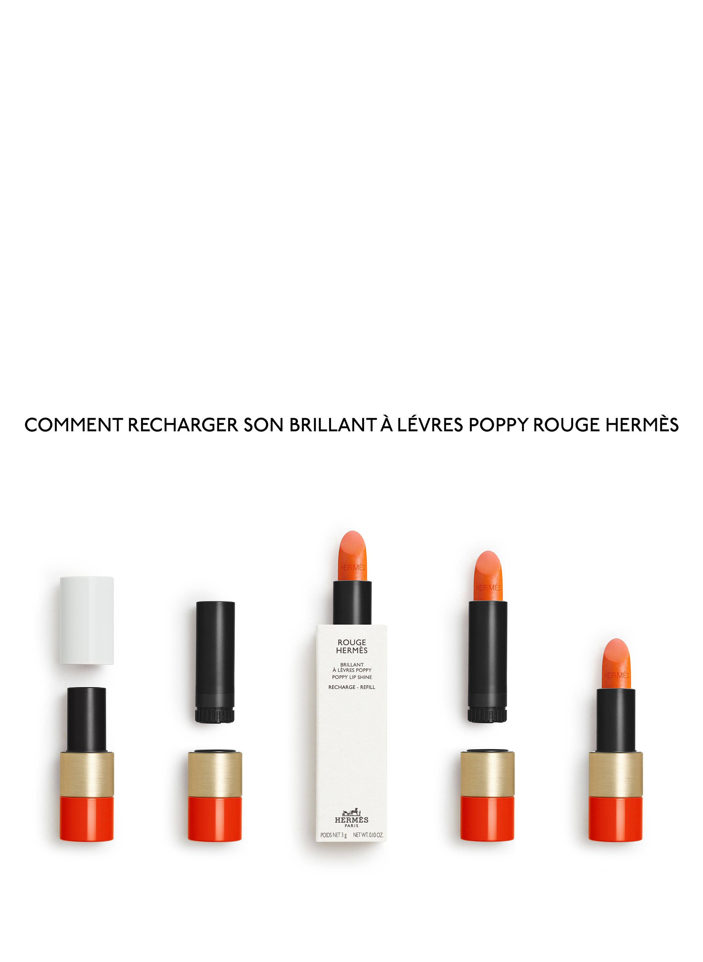 Rouge Hermès Poppy Lip Shine Refill HERMÈS No color
