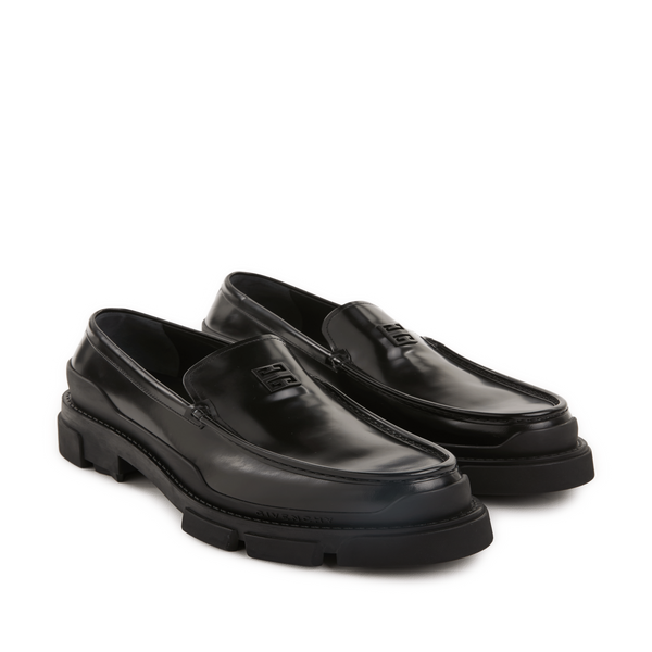 Givenchy Leather Platform Loafers In Black