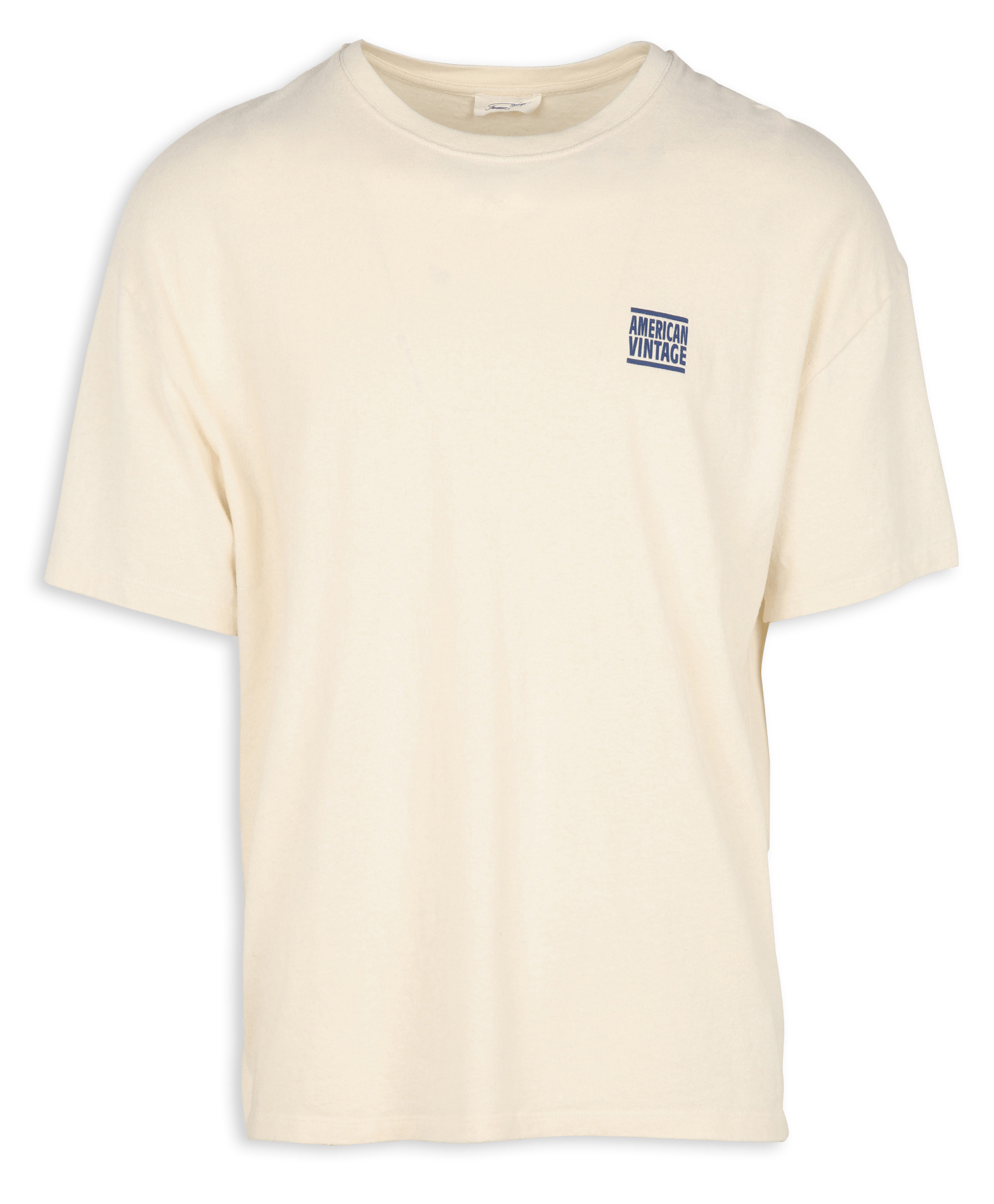 Tee-shirt droit col rond sérigraphié en coton ykobow AMERICAN VINTAGE Beige