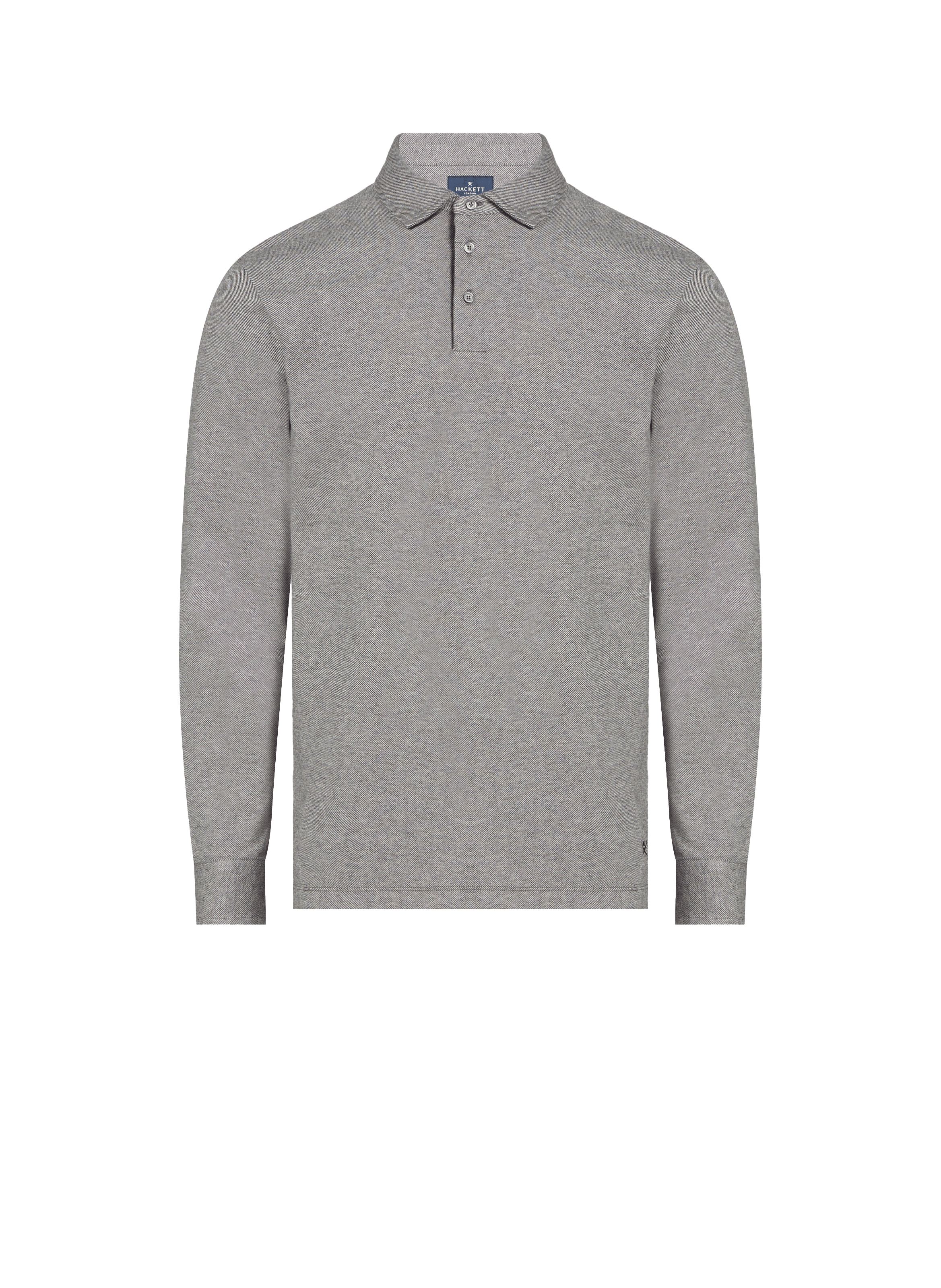 Polo en sergé de coton HACKETT Gris