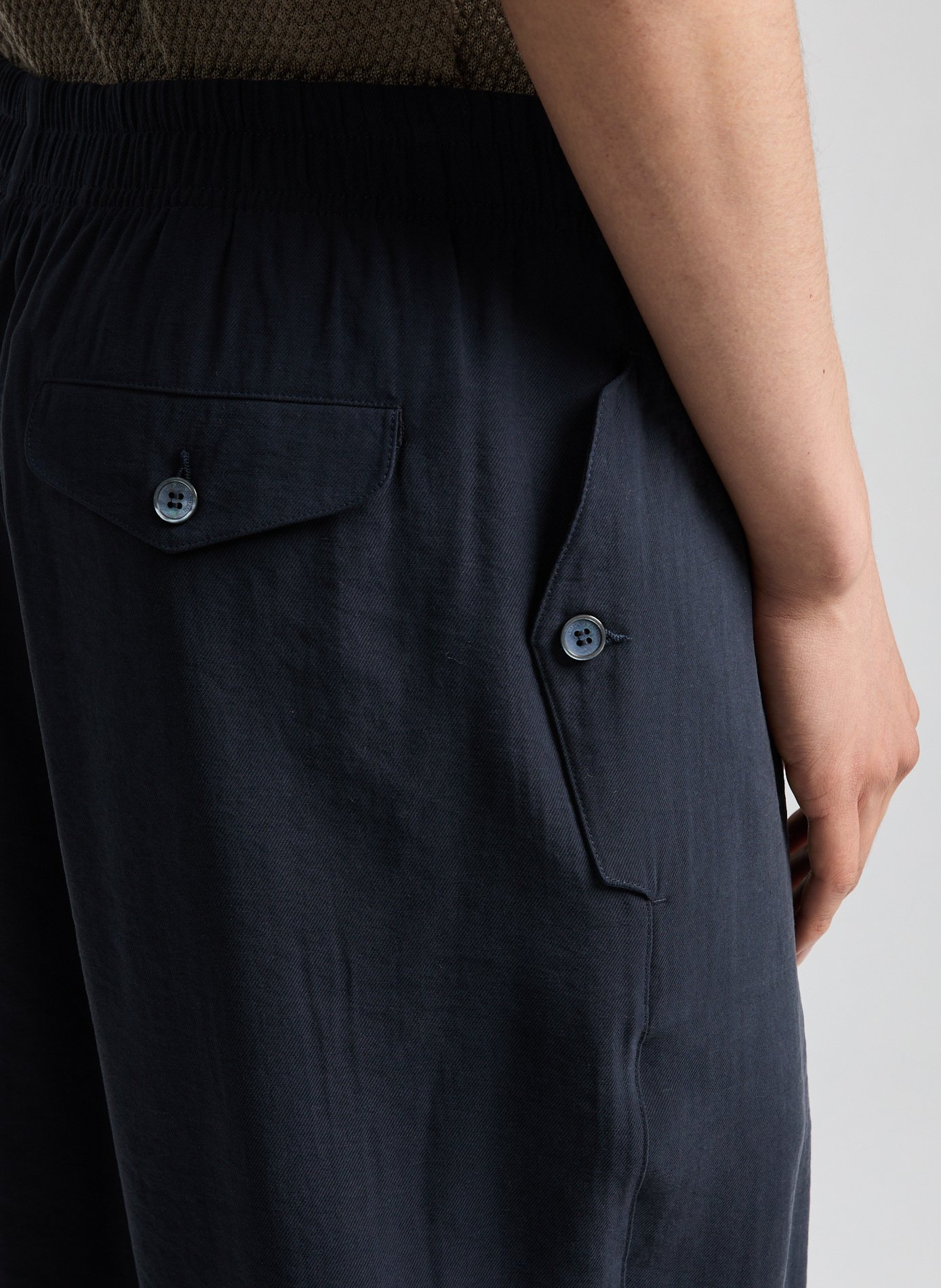 Flowing straight-leg trousers EMPORIO ARMANI Blue