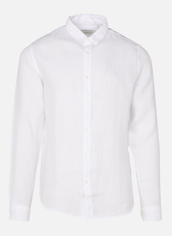 Chemise slim-fit col classique en lin Blanc by IKKS IKKS Chemise slim-fit col classique en lin Blanc
