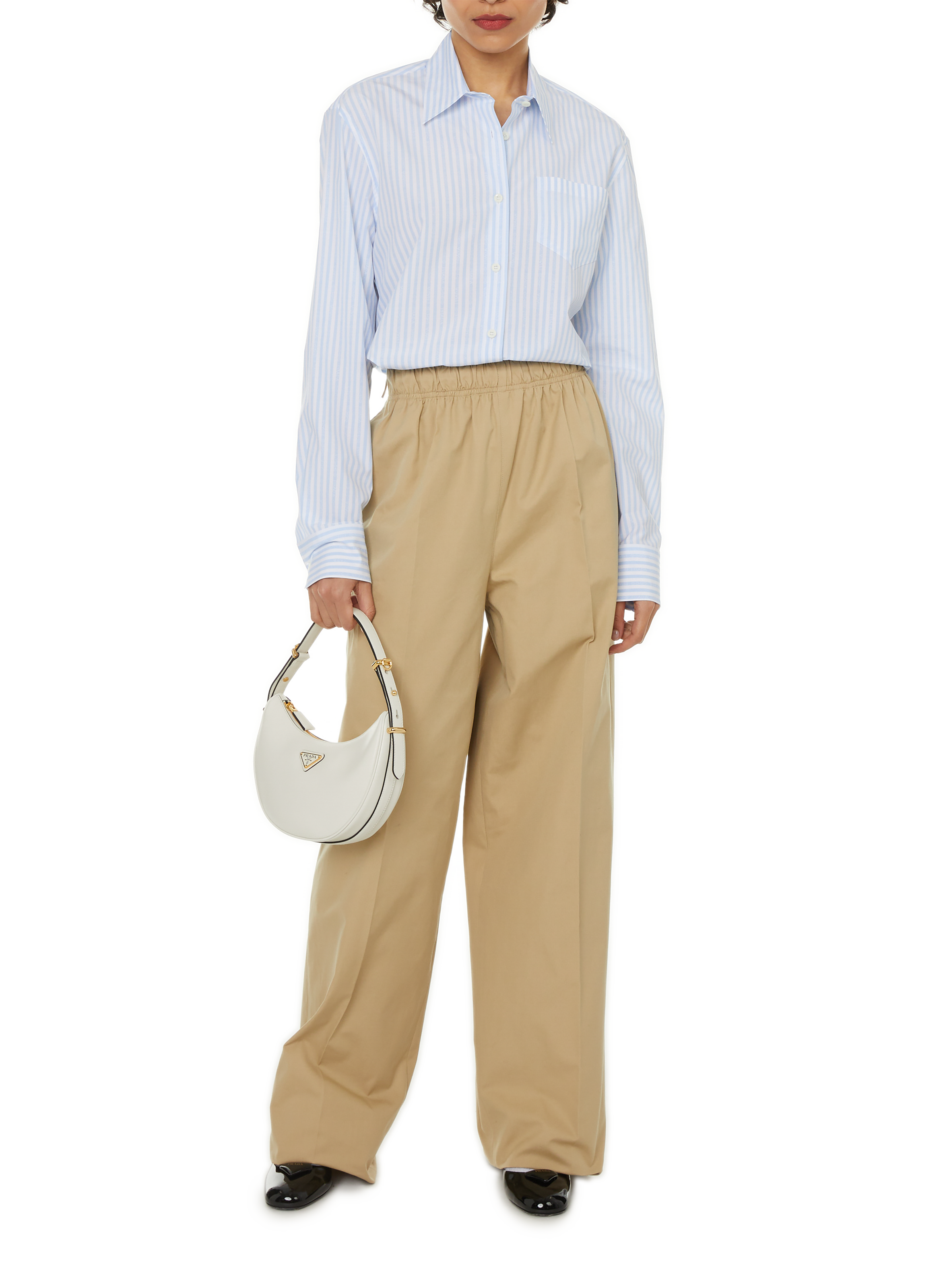 Leather handbag PRADA White