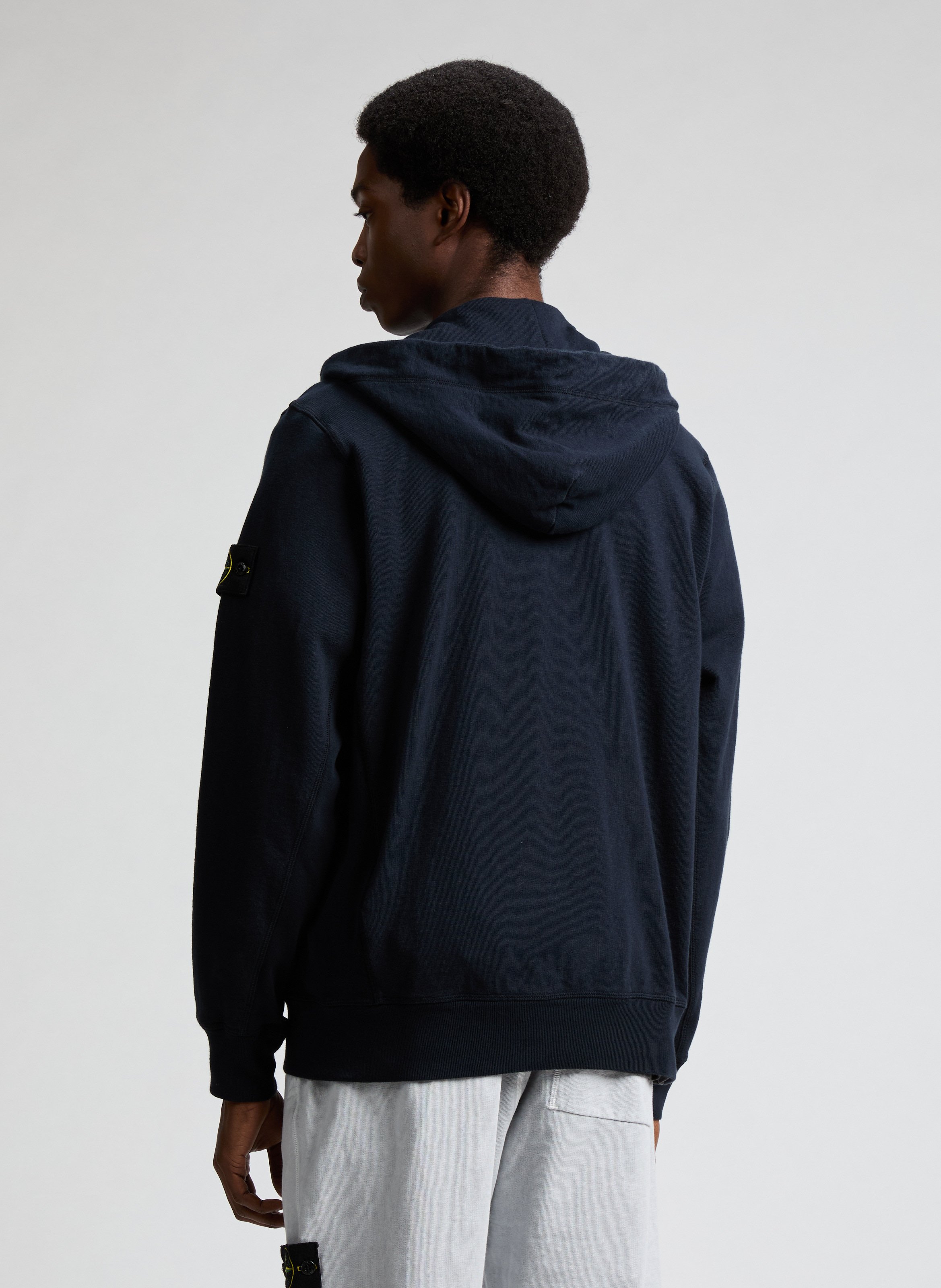 Cotton zip-up hoodie  STONE ISLAND Blue