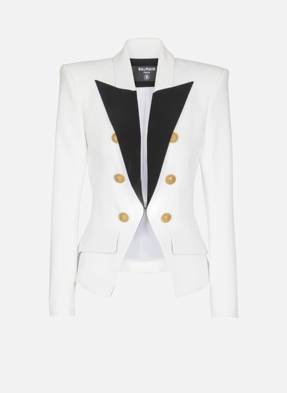 Veste 6boutons bicolore Blanc by BALMAIN BALMAIN Veste 6boutons bicolore Blanc