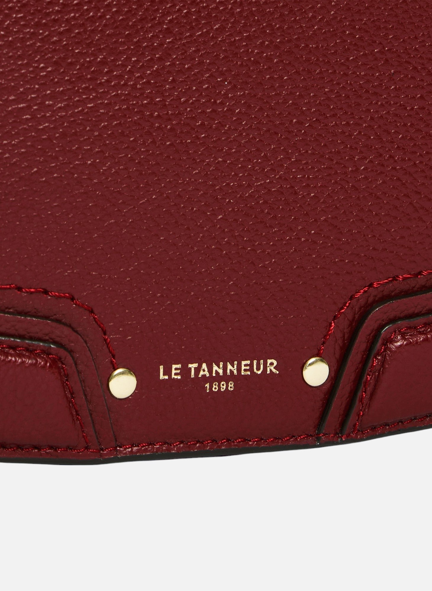 Petit sac bandoulière ella en cuir grainé LE TANNEUR Rouge