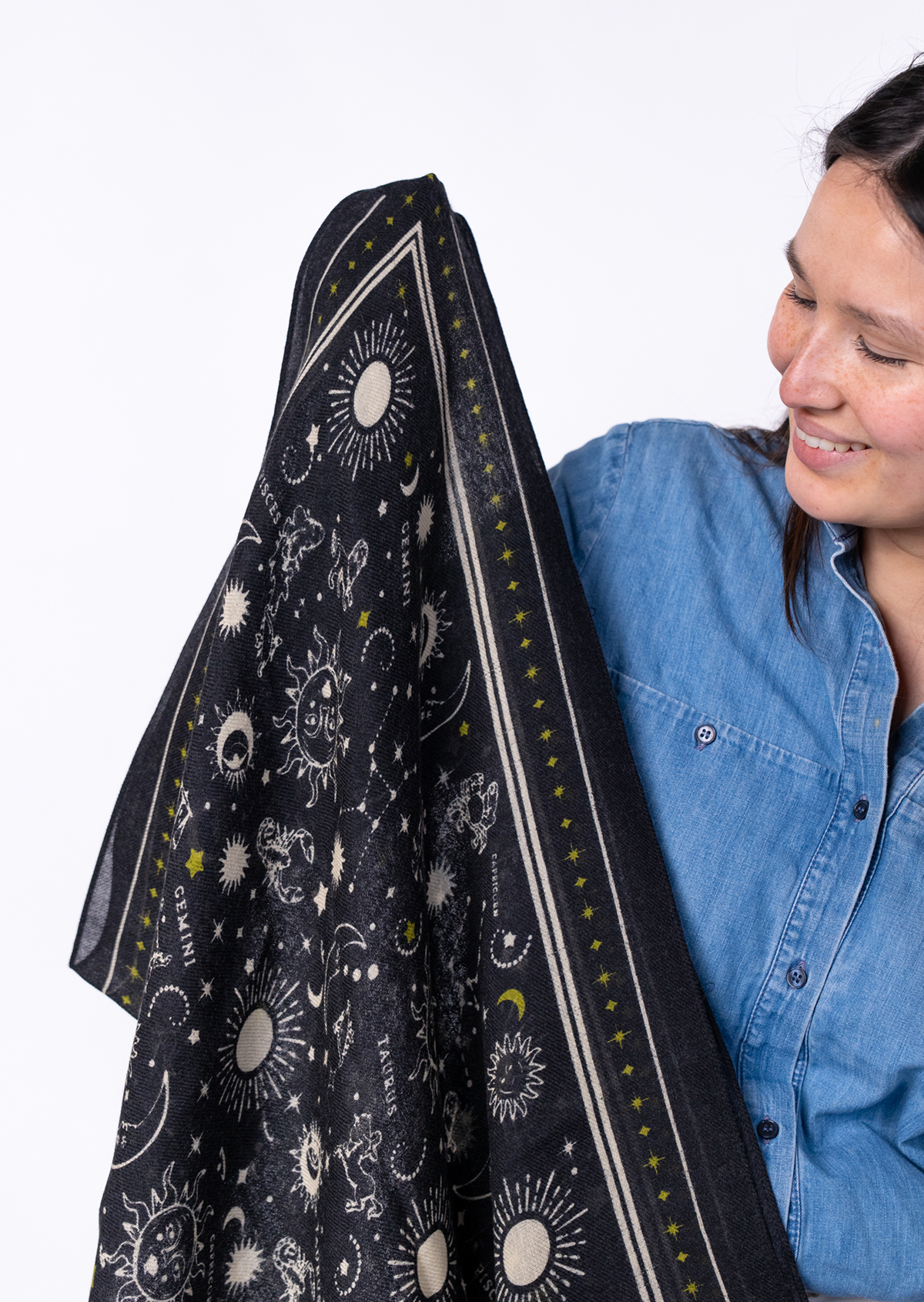 Foulard en laine madeleine BILLYBELT Noir