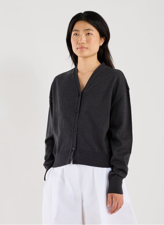 Cardigan cintré en laine Gris by JACQUEMUS JACQUEMUS Cardigan cintré en laine Gris