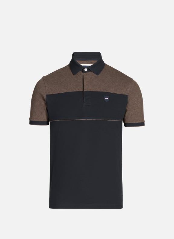 Cotton-blend polo shirt Blue by EDEN PARK EDEN PARK Cotton-blend polo shirt Blue