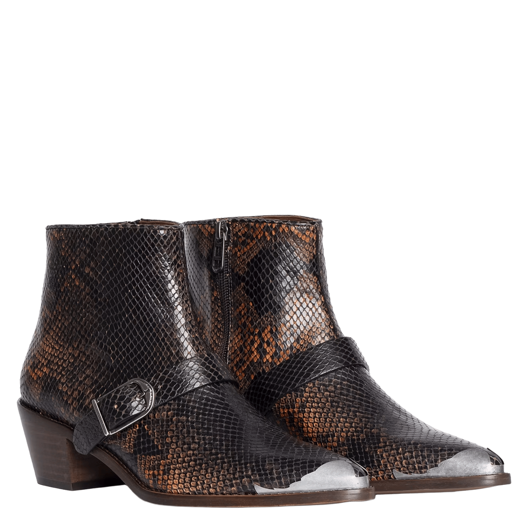 Bottines pointues en cuir tylow ZADIG&VOLTAIRE Orange