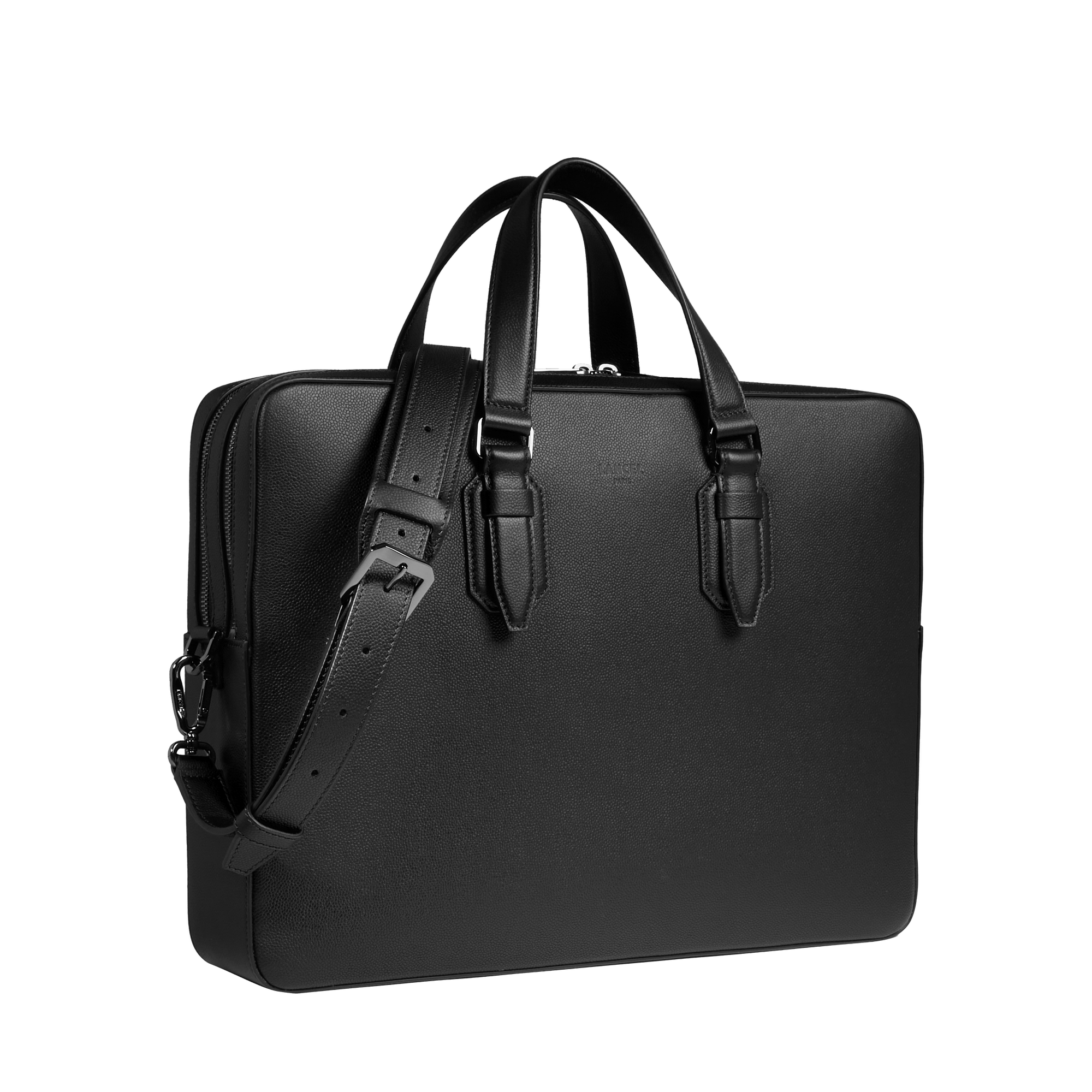 Porte-documents zippé 15"6 charlie de lancel en cuir LANCEL Noir