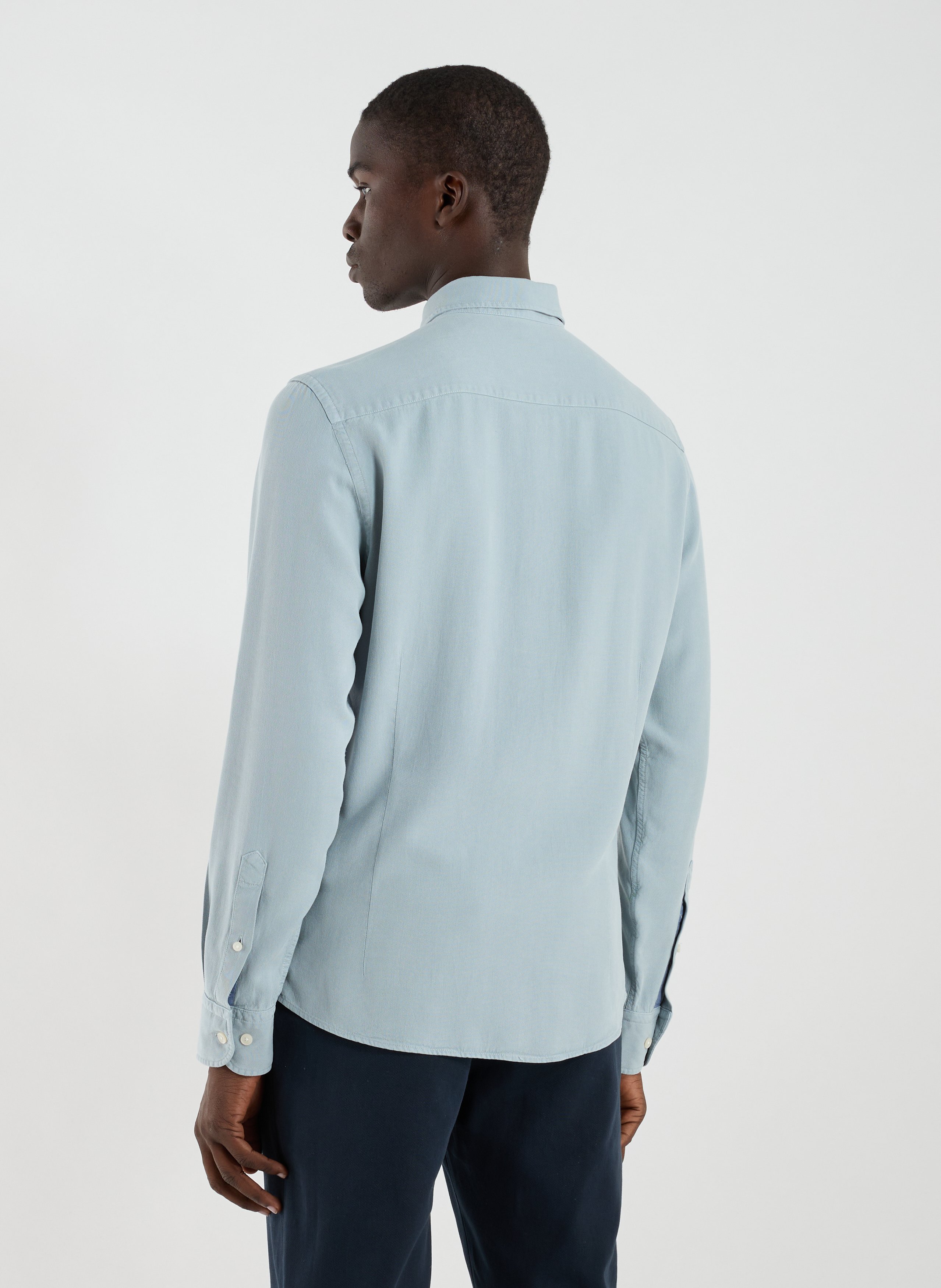 Chemise droite en lyocell HACKETT Bleu