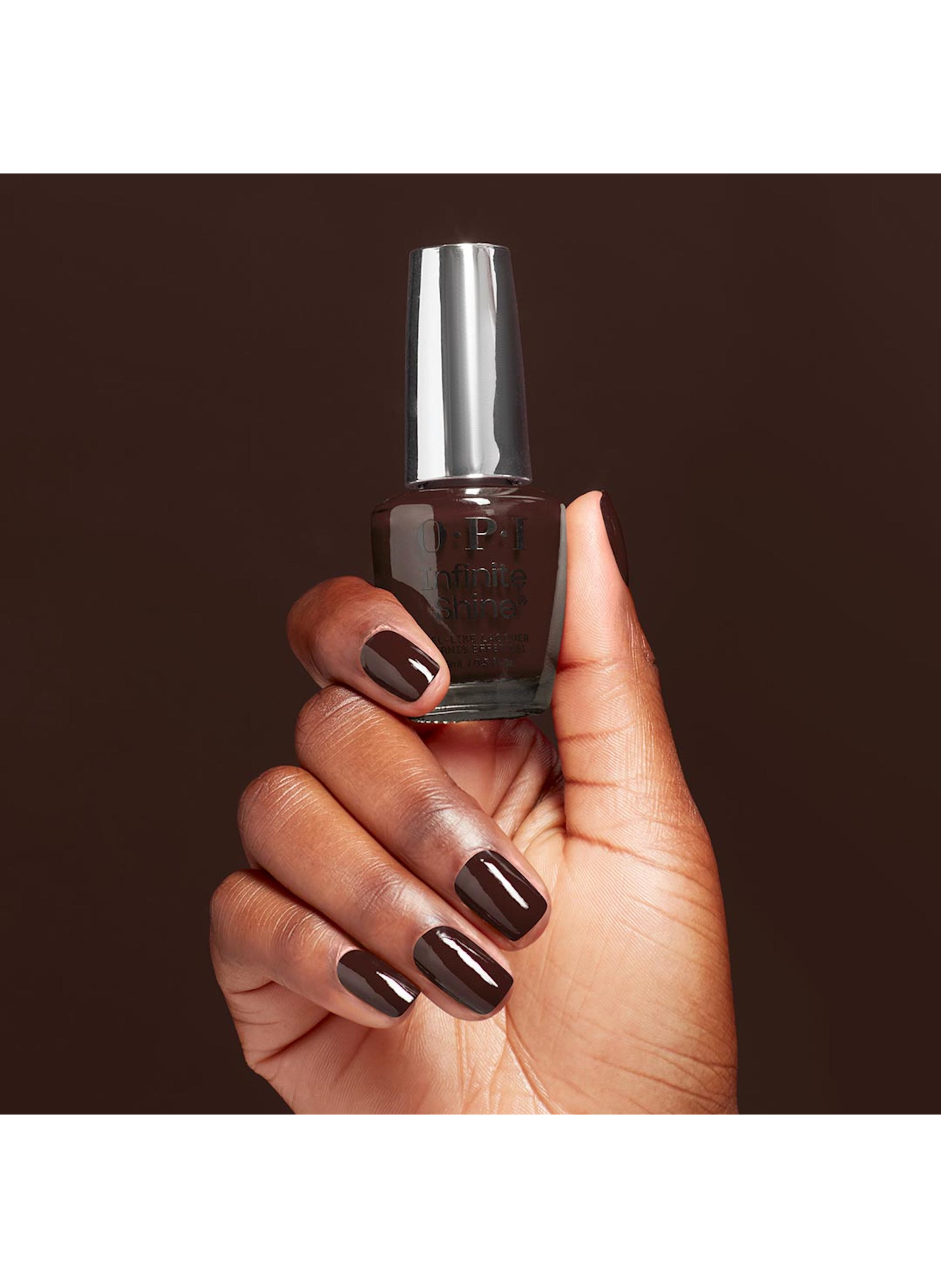 Not Afraid of the Dark
Infinite Shine
Long-lasting gel effect nail polish OPI Marron