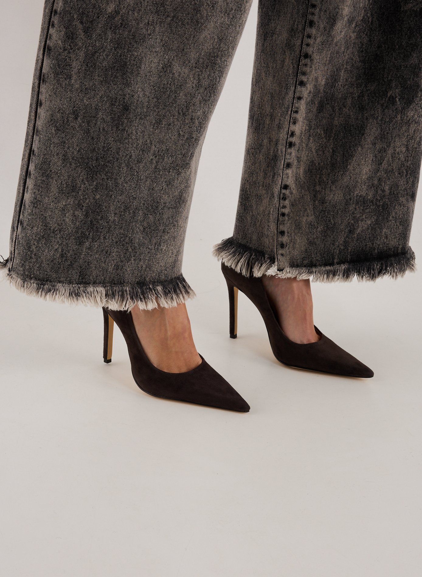 Velvet-look leather pumps MICHAEL KORS Brown