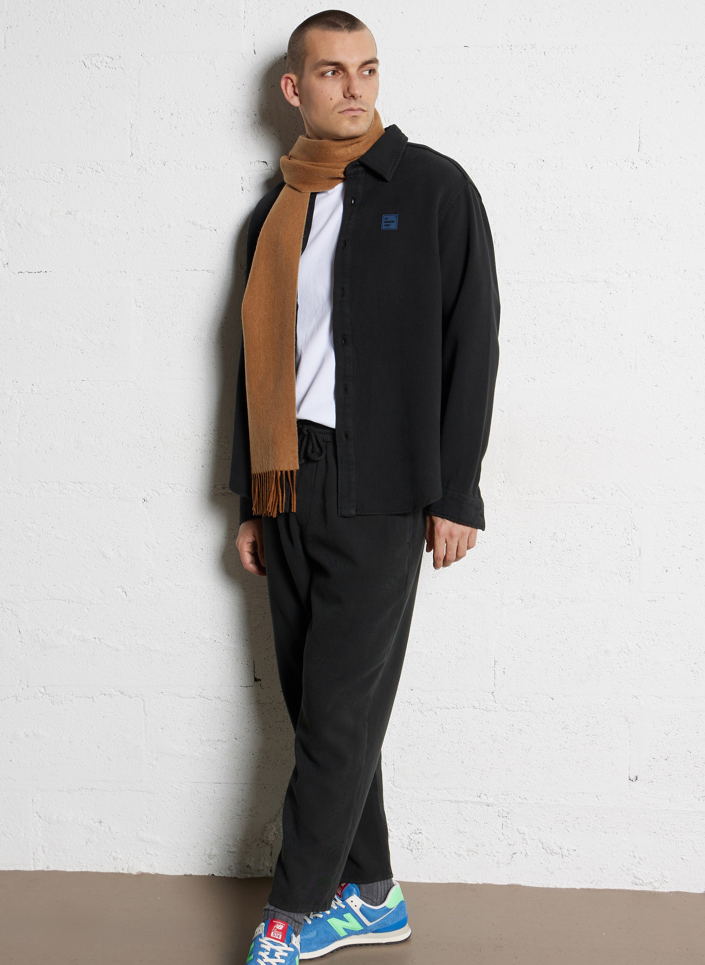 Jogging droit taille élastiquée uni afaz AMERICAN VINTAGE Noir