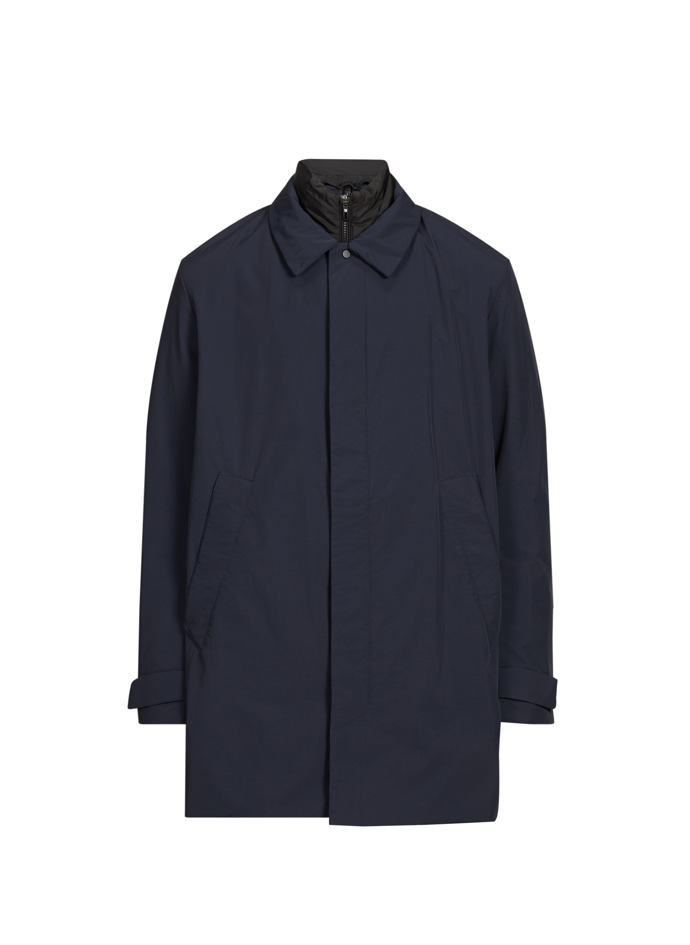 KRAKATAU Parka mi-longue à col montant Bleu