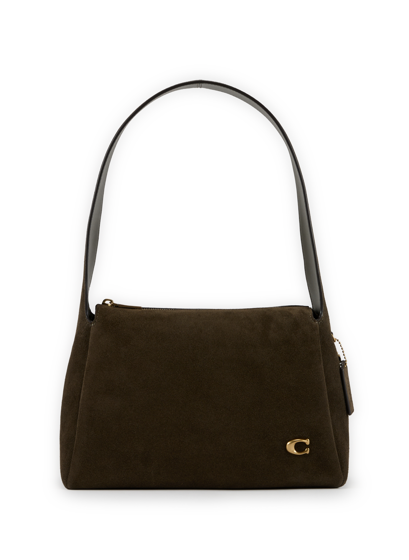 COACH Sac porté épaule en cuir de vache suédé Vert