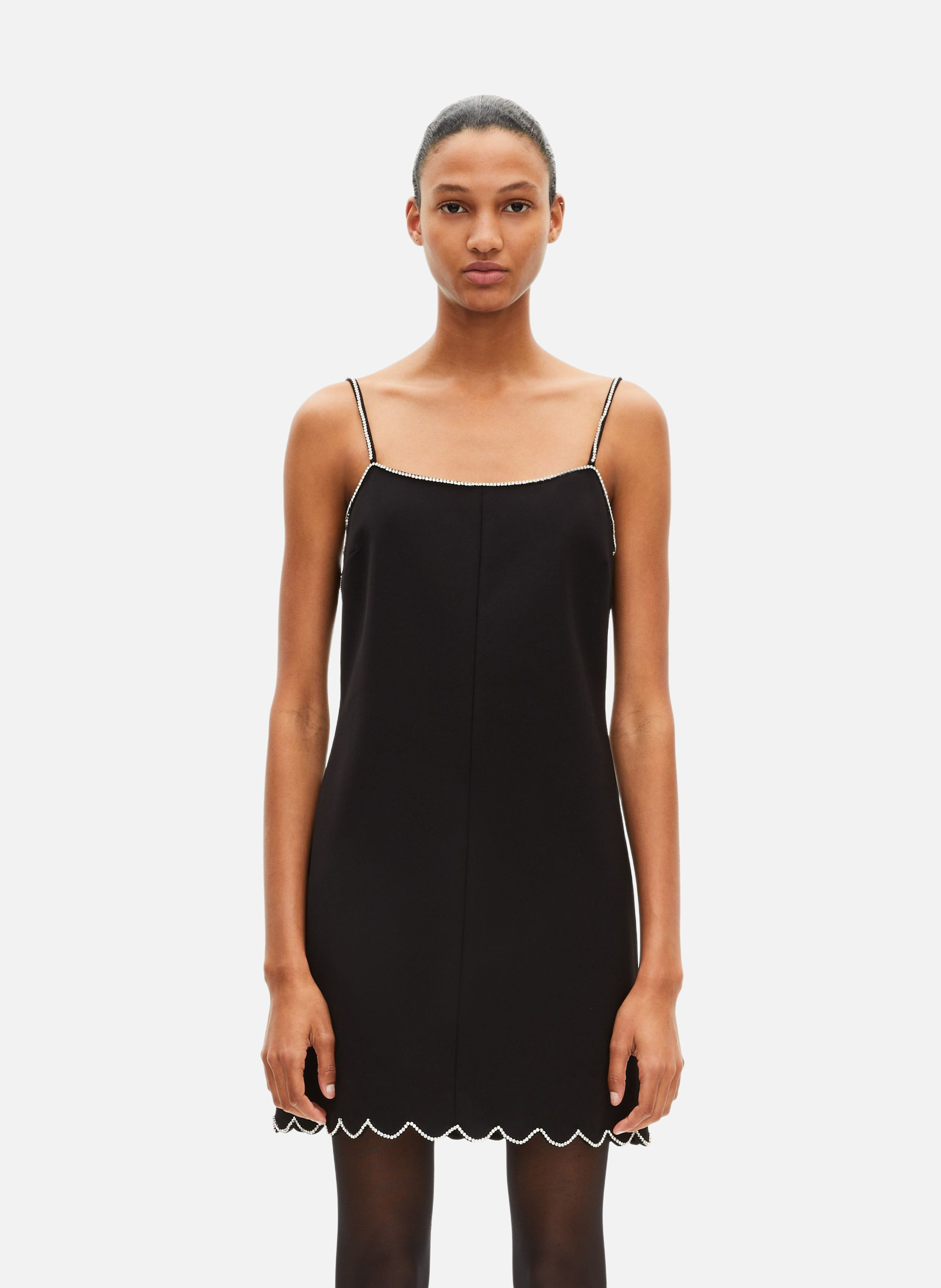 Robe courte avec détails de strass THE KOOPLES Noir