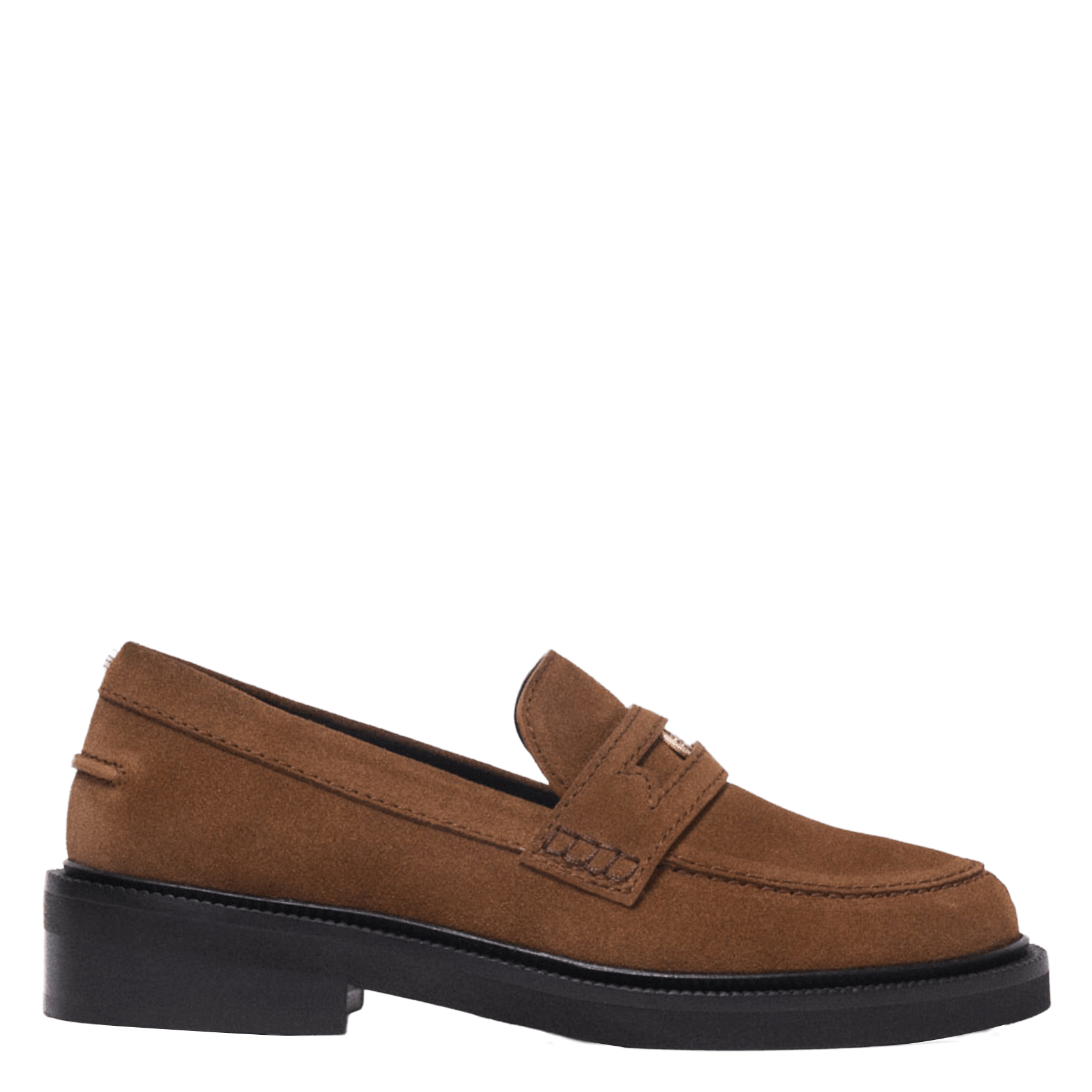 Mocassins plats suède MAJE Beige