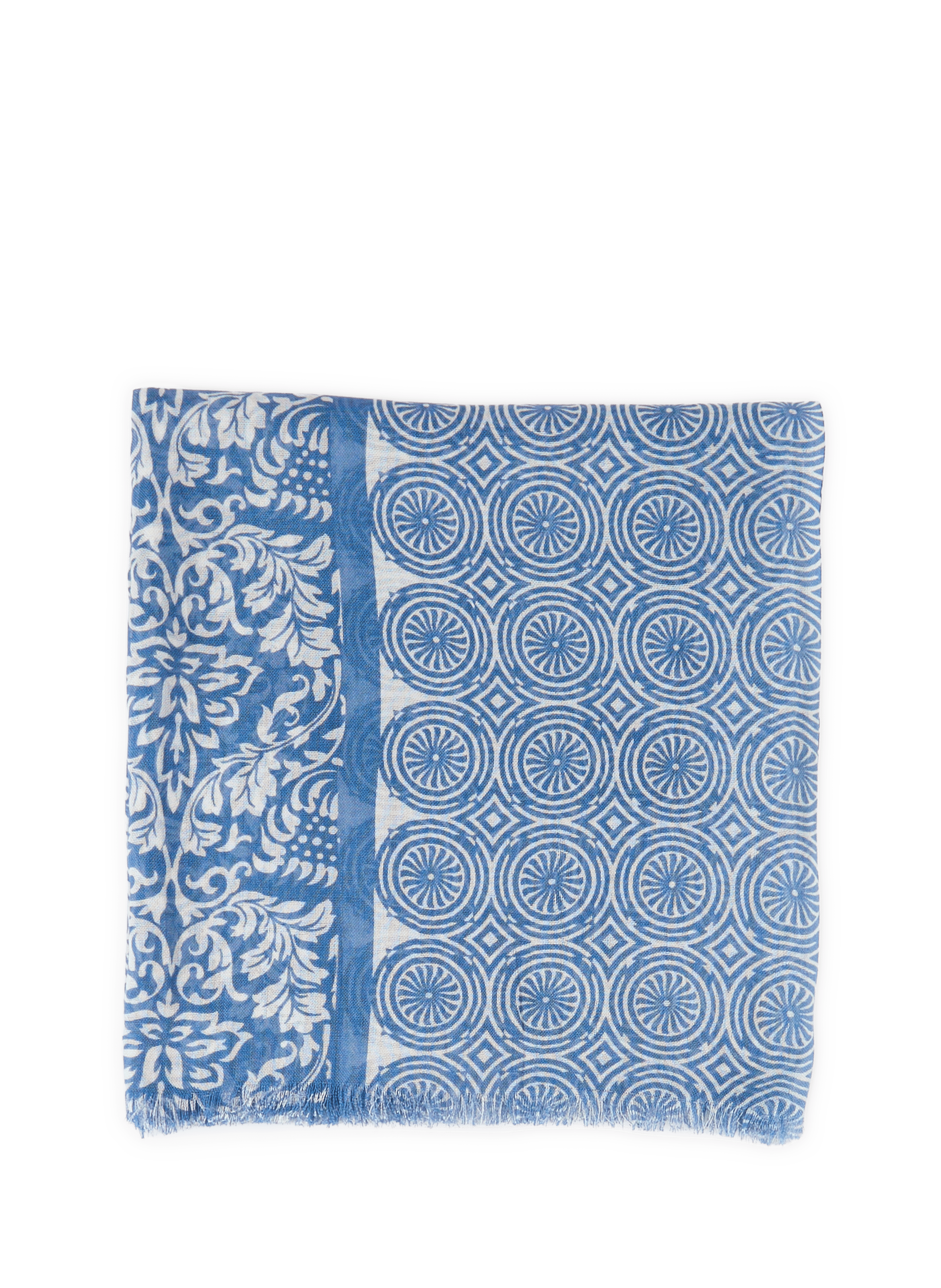 Etole imprimée frangée AU PRINTEMPS PARIS Bleu