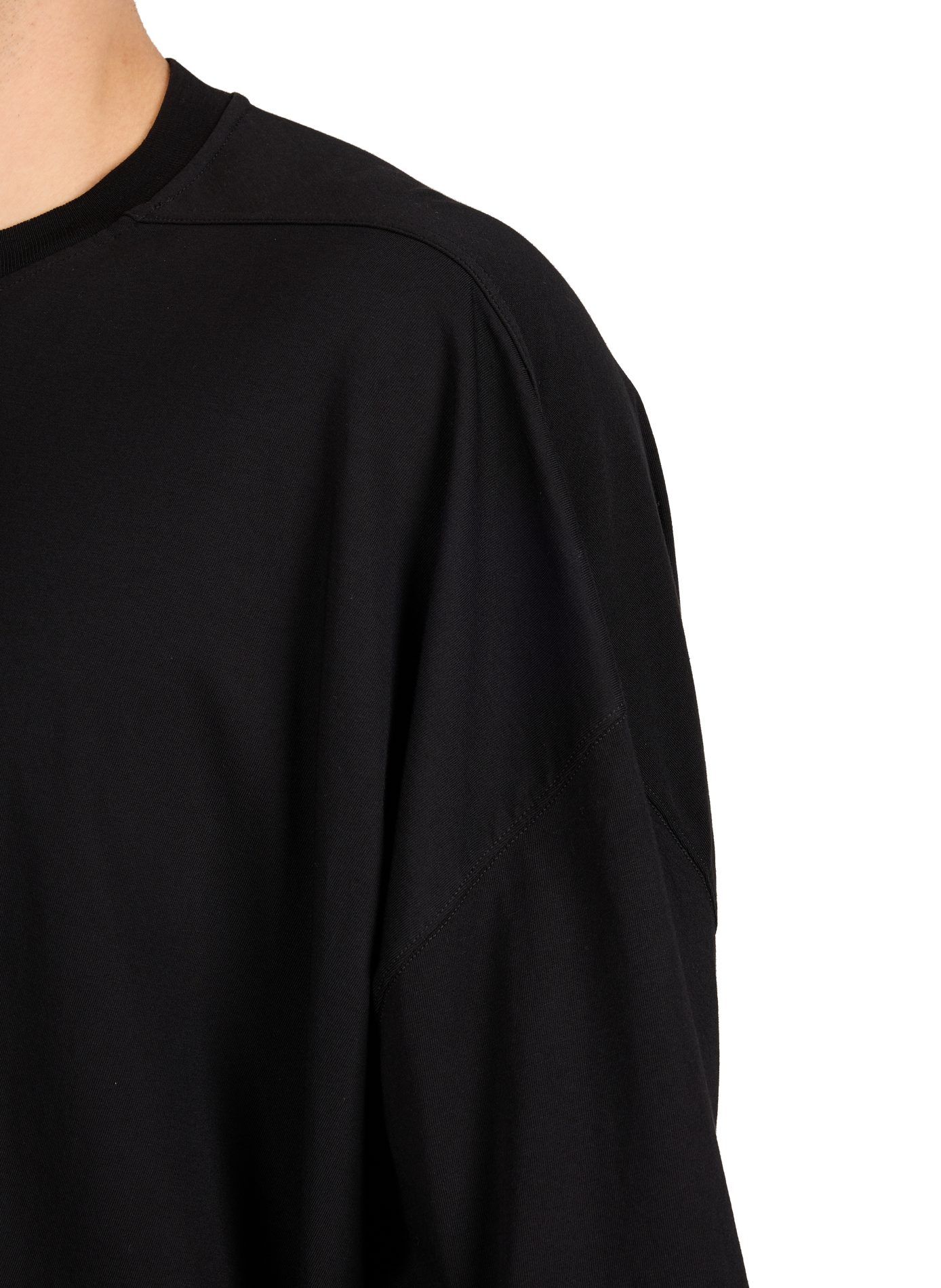 T-shirt manches courtes en coton RICK OWENS Noir