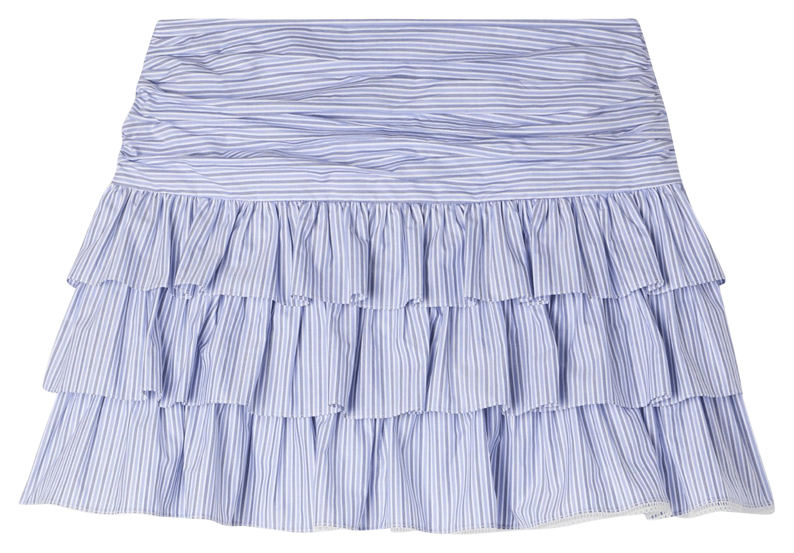 Jupe courte évasée en coton SANDRO Bleu