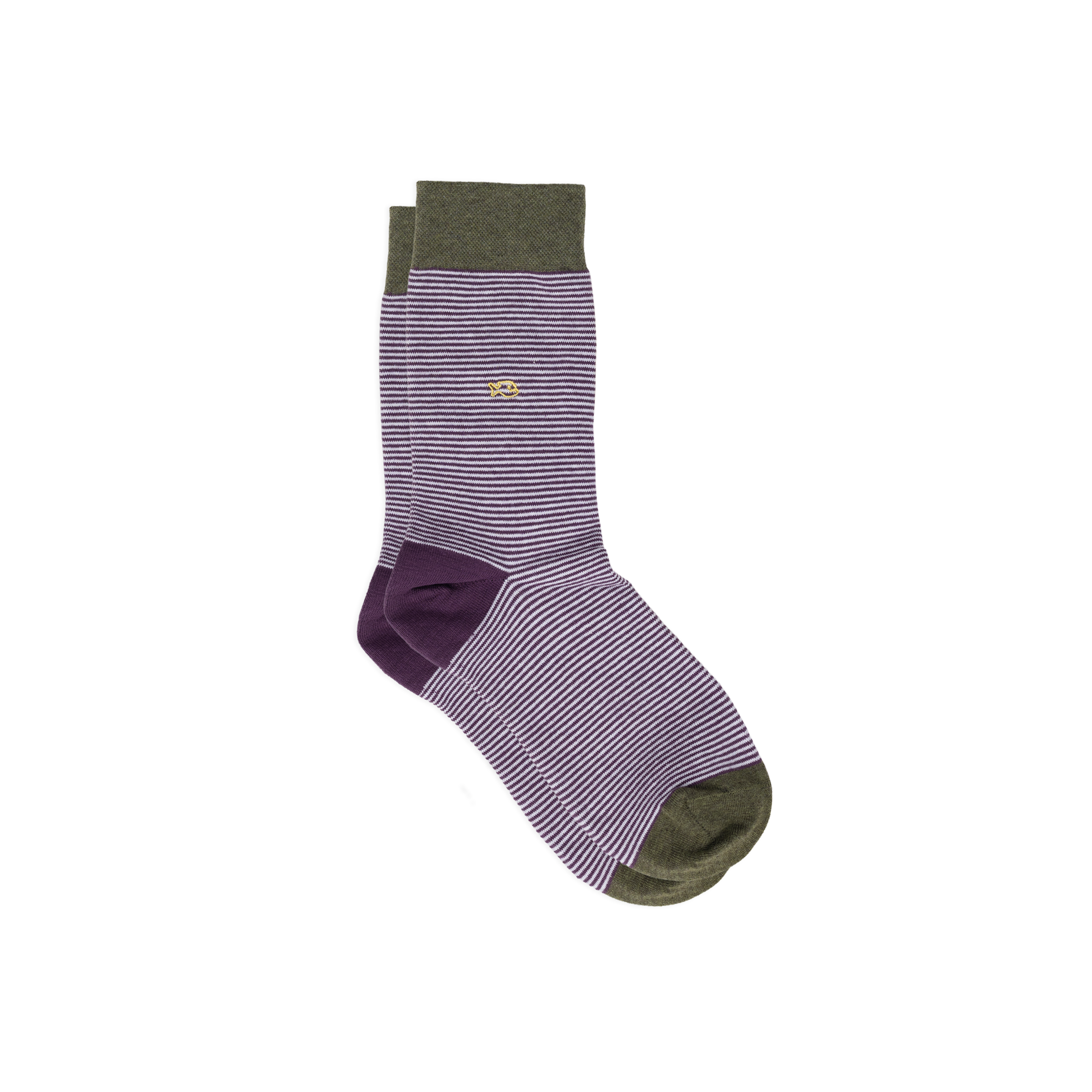 Chaussettes en coton peigné rayées BILLYBELT Violet