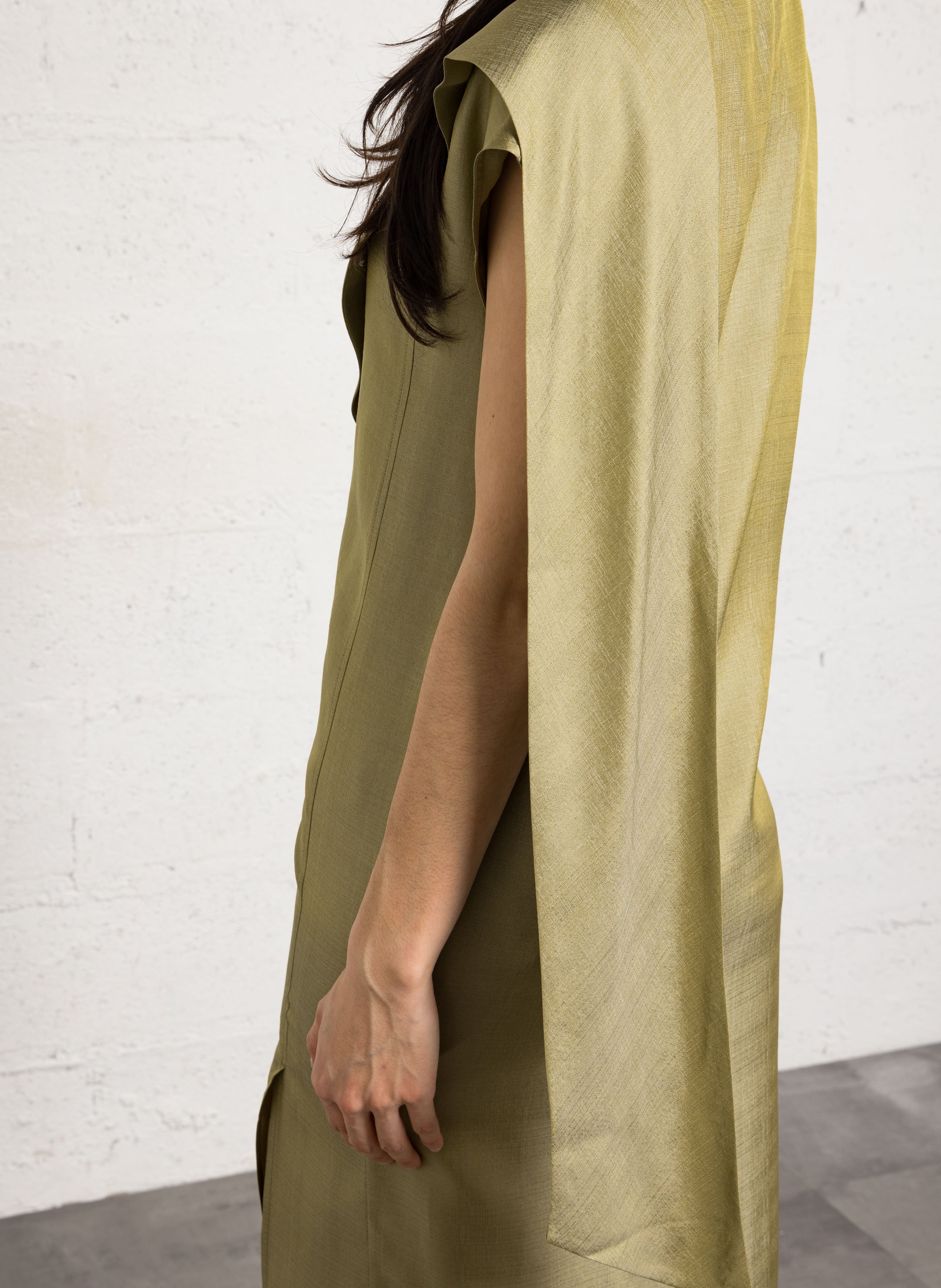 Robe ample à foulard en soie iberis SOEUR Vert