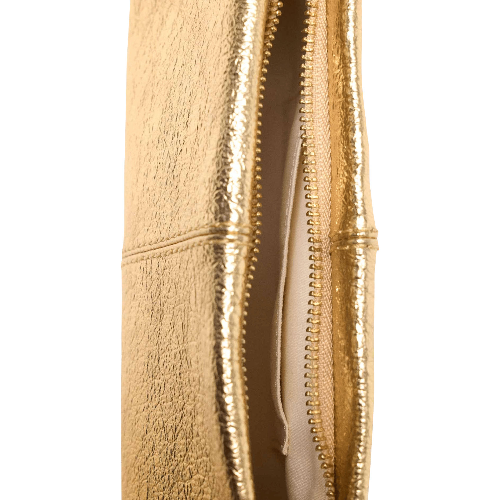 Pochette en cuir métallisé miss m pouch MAJE Doré