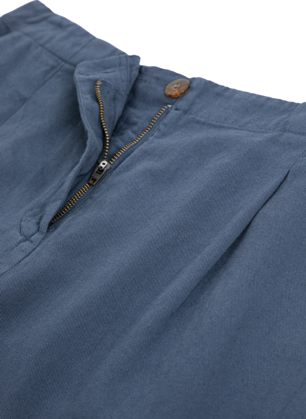 Pantalon droit à plis en coton BOBO CHOSES Bleu