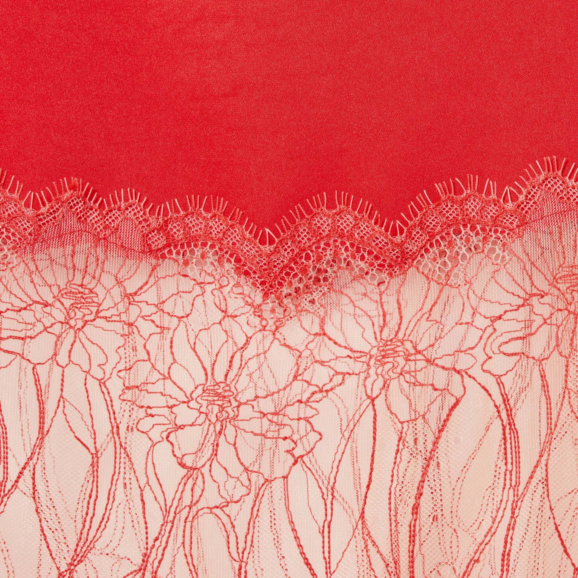 Jupe longue évasée à dentelle CLAUDIE PIERLOT Orange