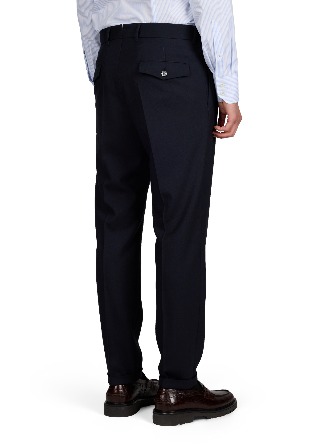 Pantalon cigarette en laine vierge WINDSOR Bleu