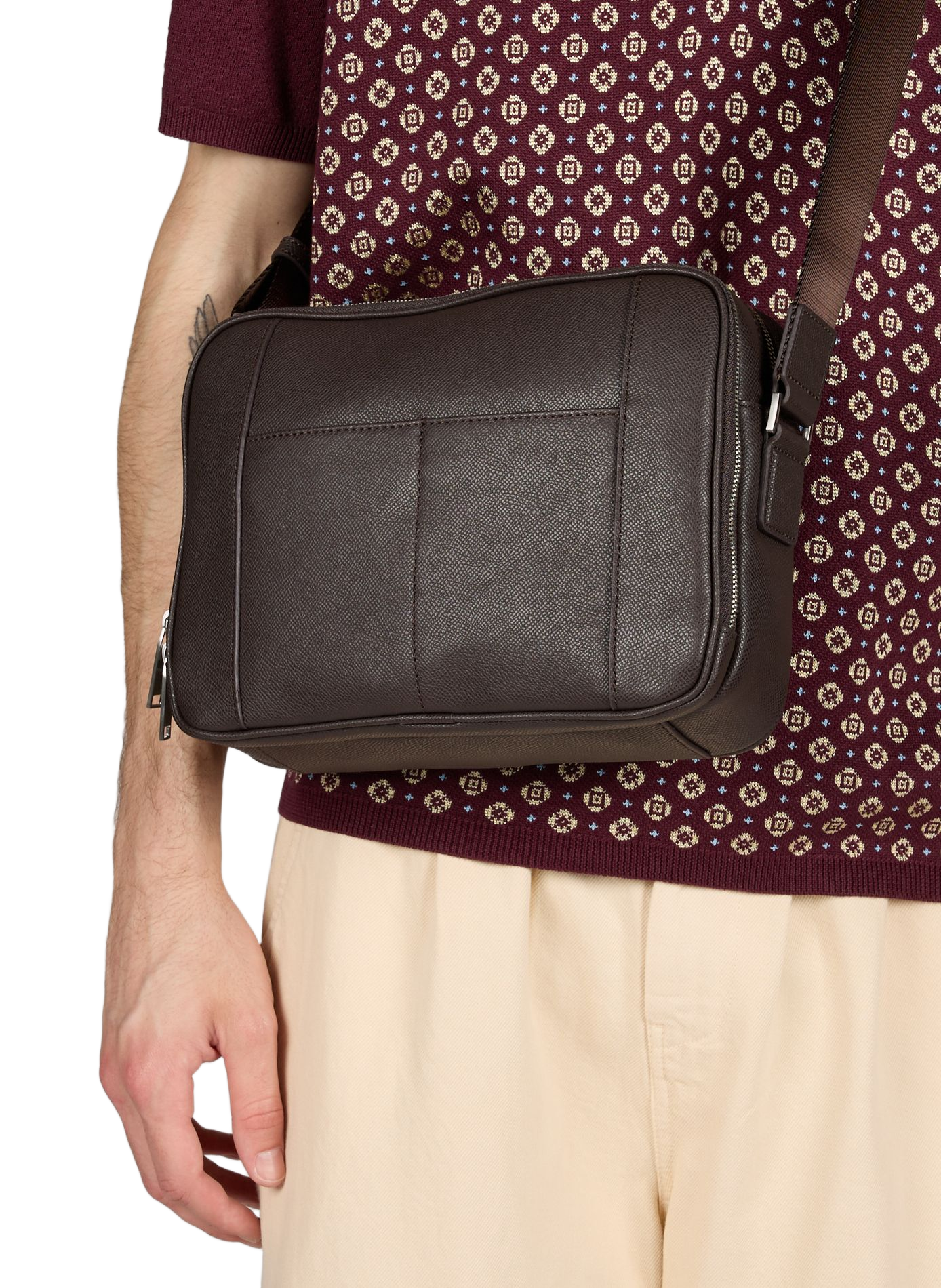 Grande sacoche en cuir de vachette SAISON 1865 Marron