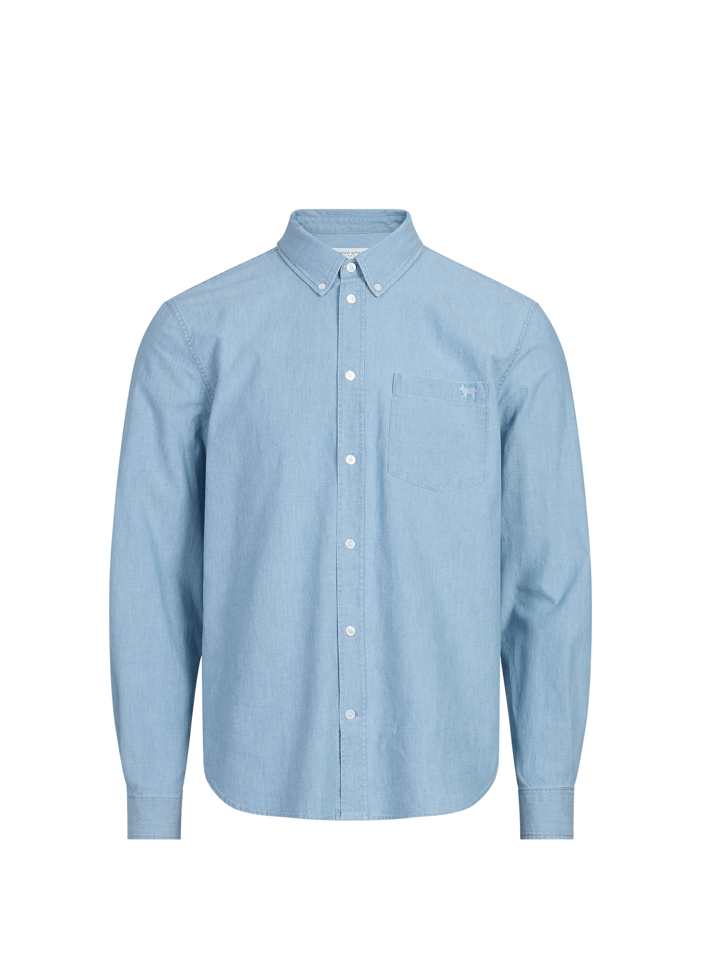 Rechte blouse Fox van katoen. MAISON KITSUNÉ Blauw