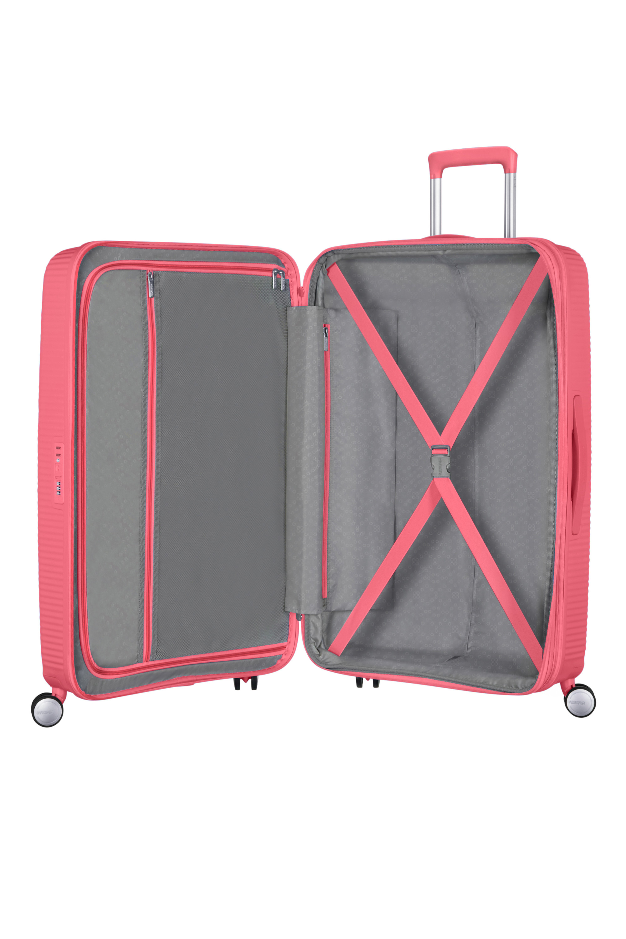 Soundbox valise 4 roues taille l AMERICAN TOURISTER Rose