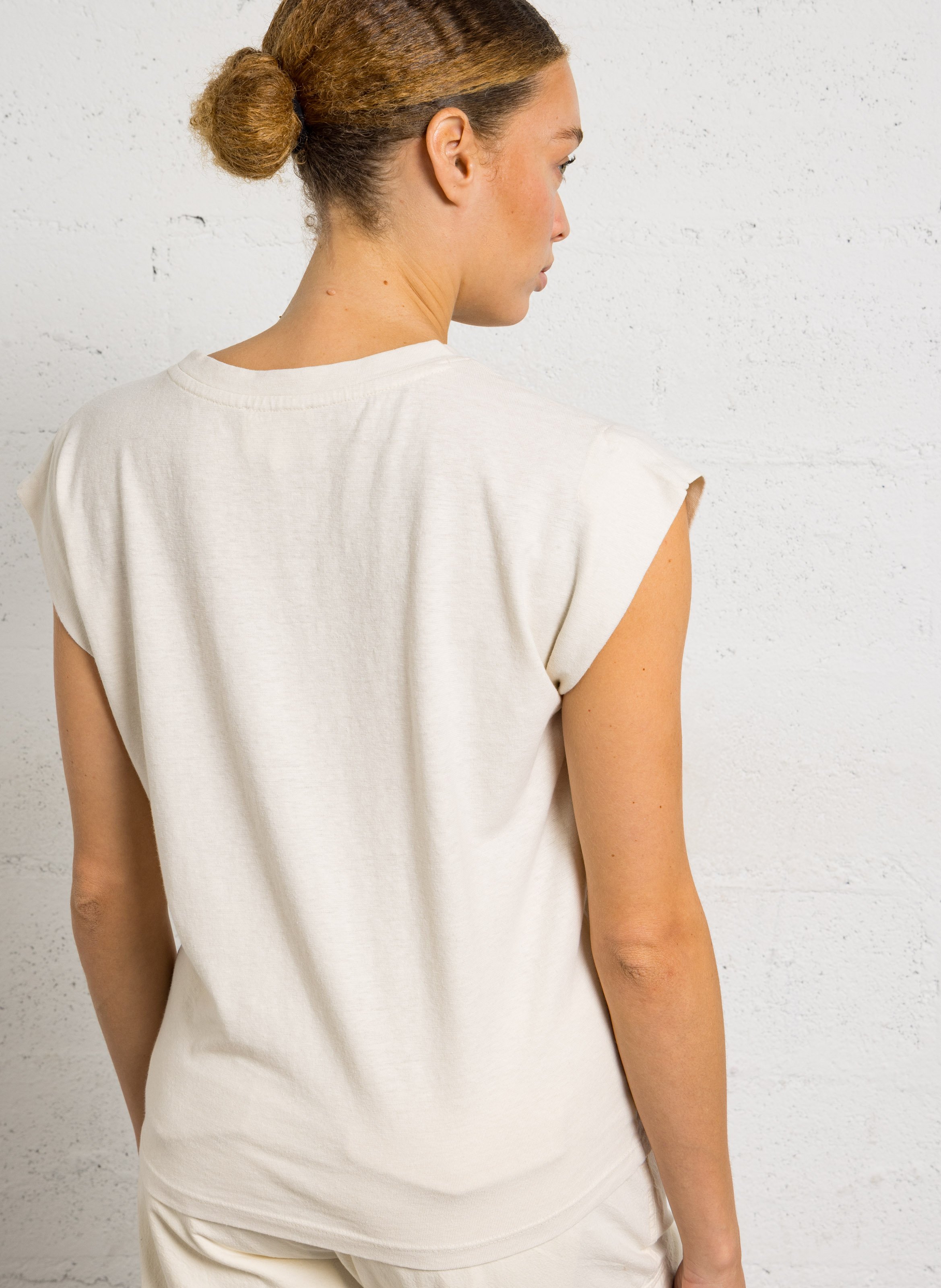 Tee-shirt col rond loic MAISON 123 Beige