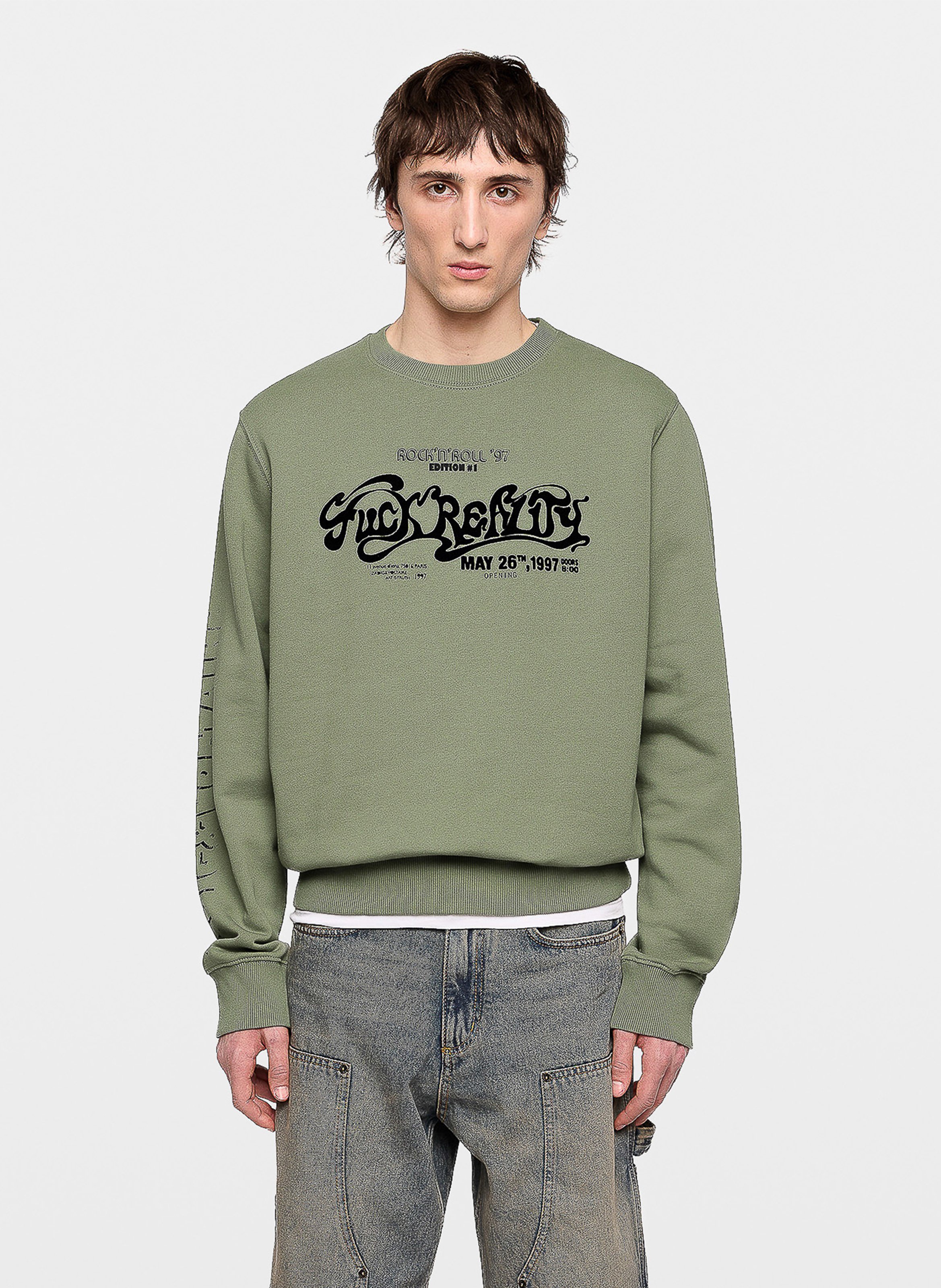 Sweat col rond en coton bio aime ZADIG&VOLTAIRE Vert