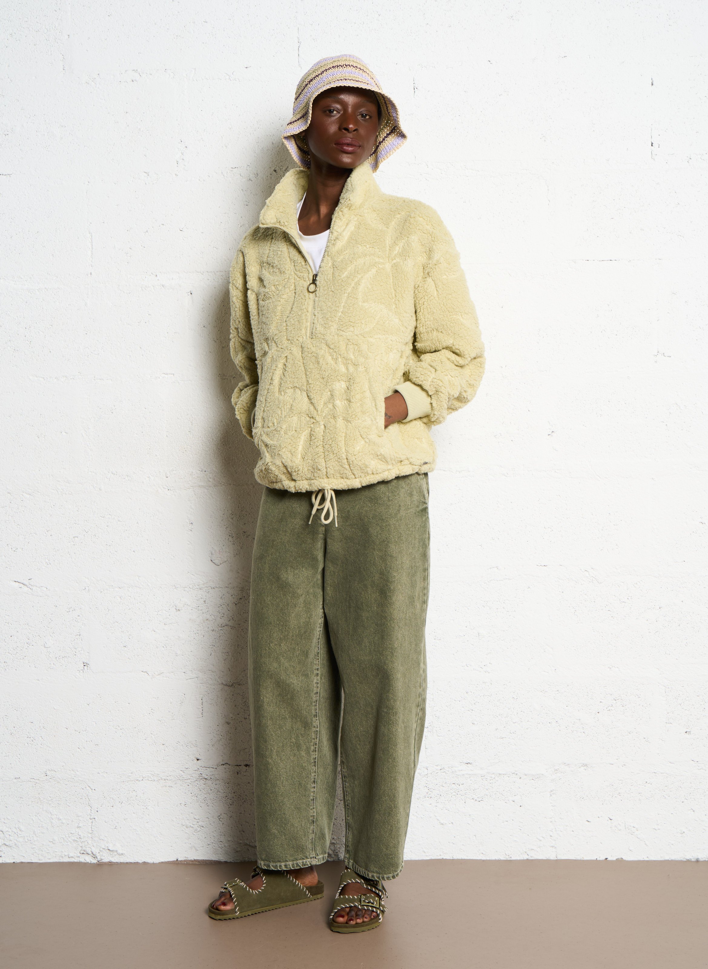 Jean large en coton mélangé uzatown AMERICAN VINTAGE Vert