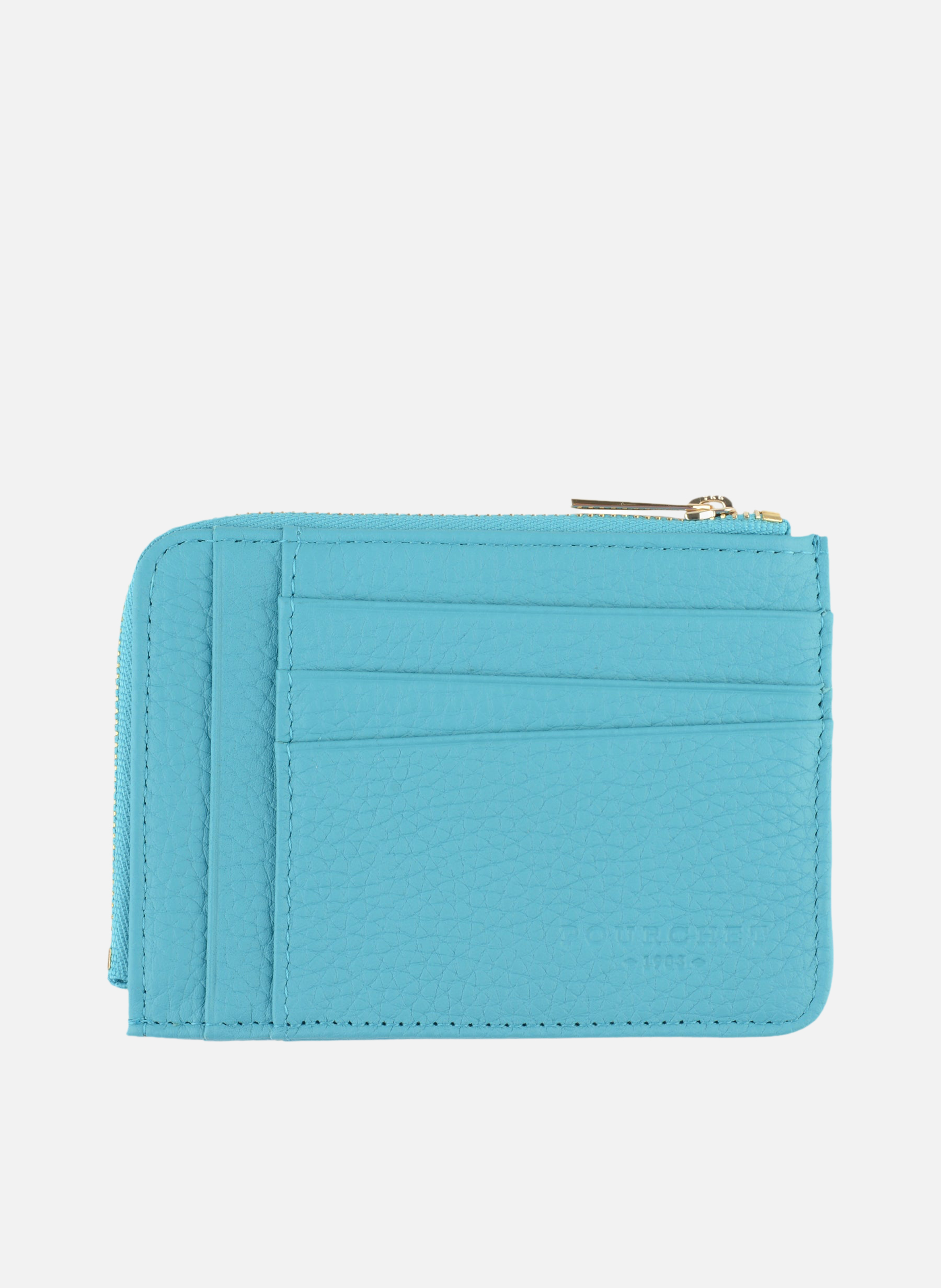 Club | porte-monnaie & porte-cartes en cuir de vachette POURCHET Bleu
