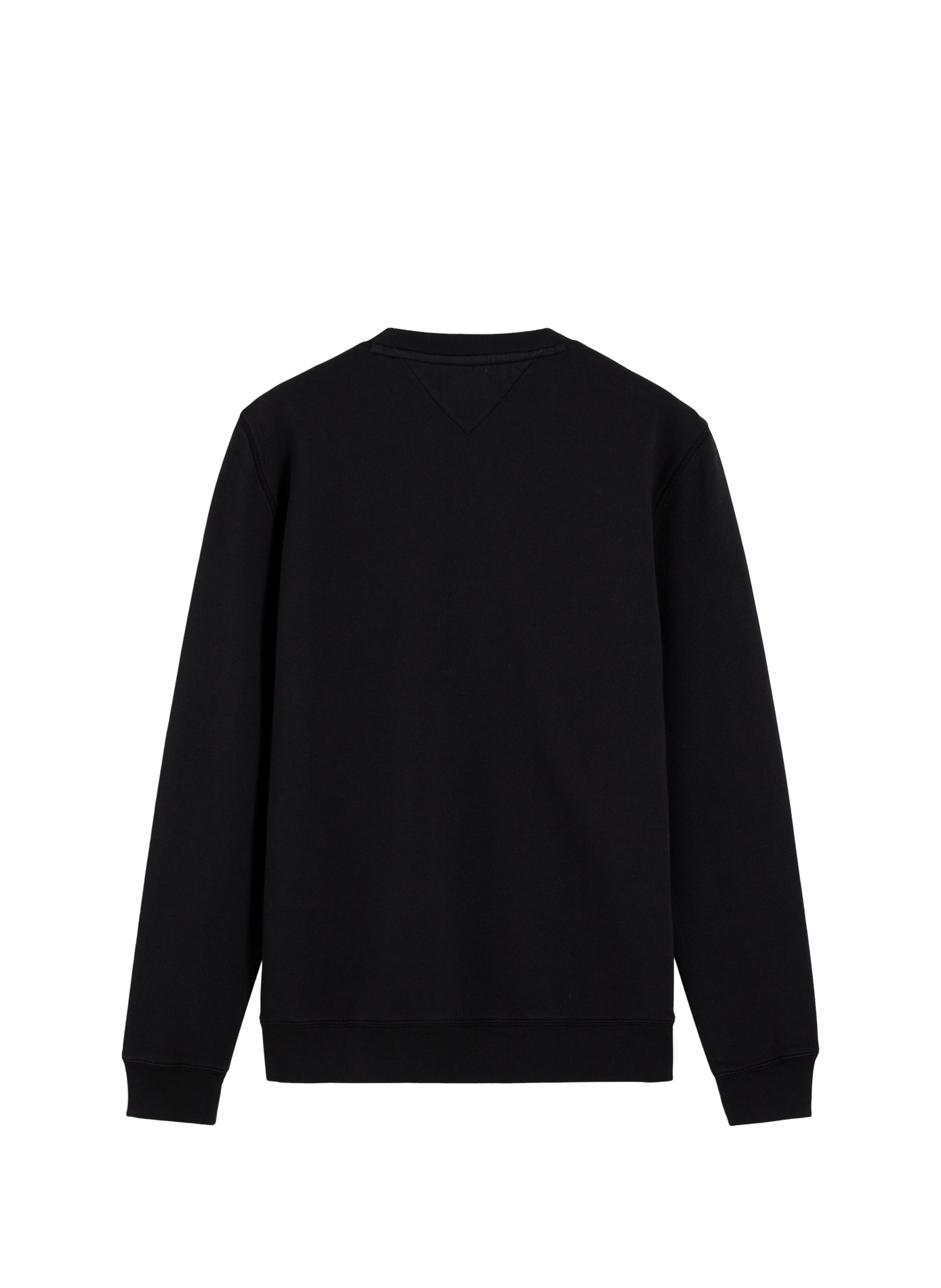 Pull droit à logo en coton mélangé TOMMY HILFIGER Noir