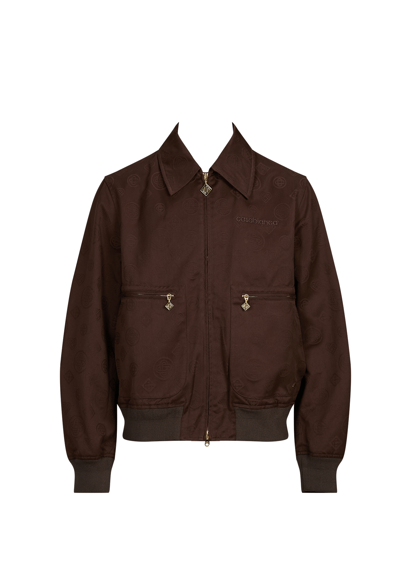 Blouson sérigraphié en coton CASABLANCA PARIS Marron
