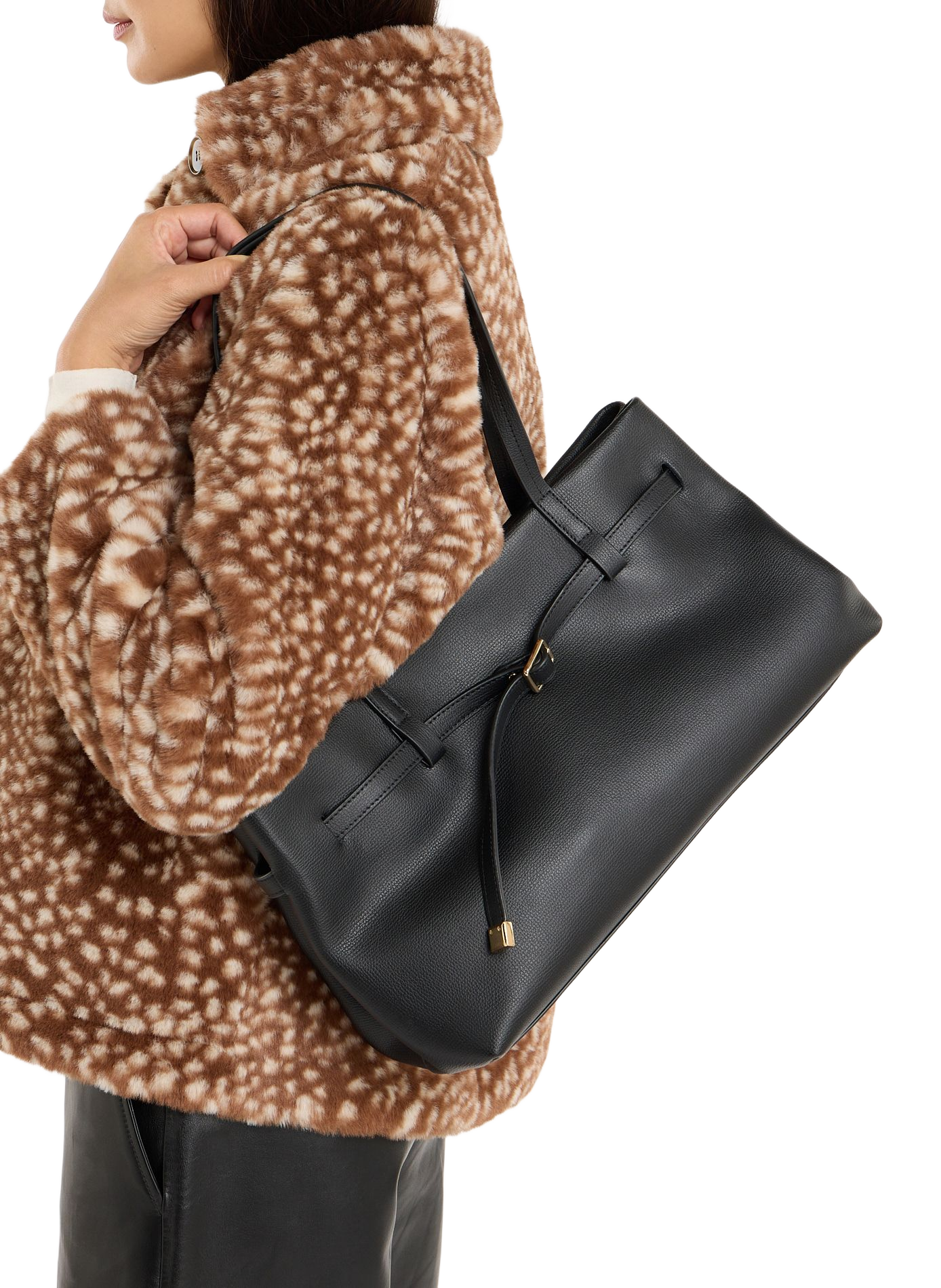 Sac porté épaule Ilen en cuir SAISON 1865 Noir