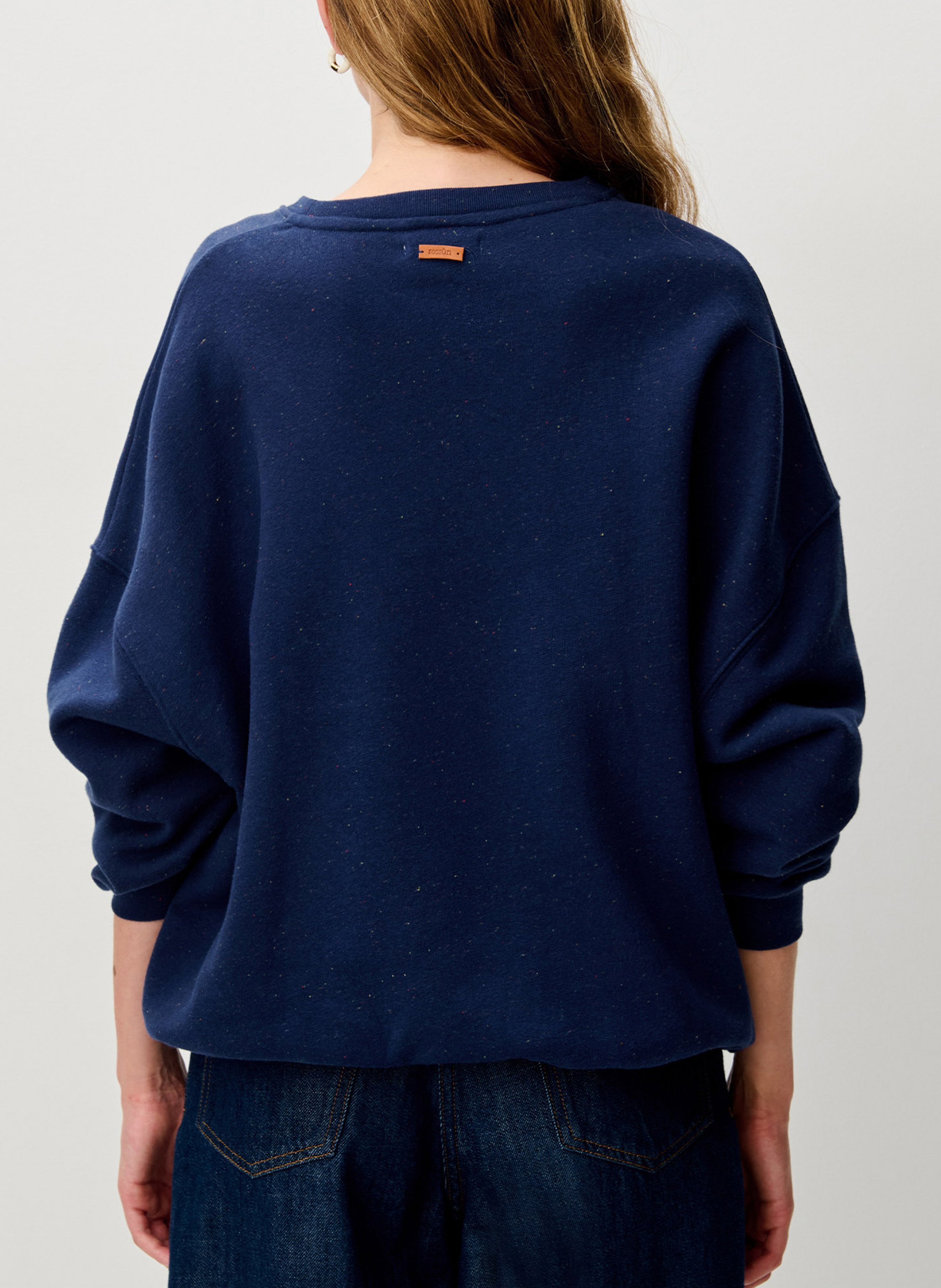 Sweat col rond oversize en coton mélangé chebbi SESSUN Bleu