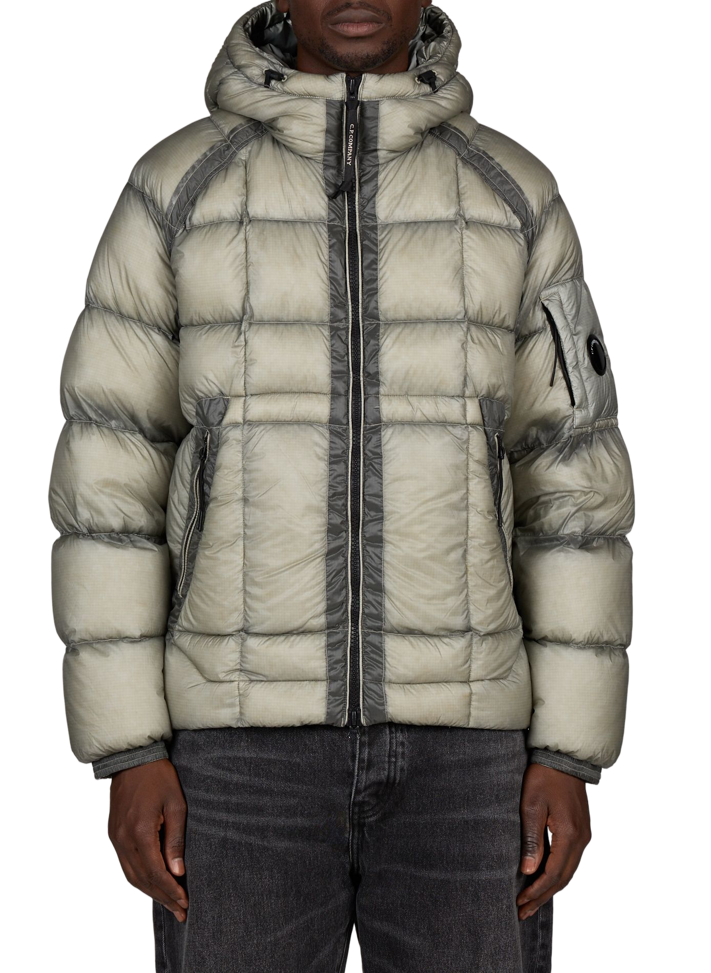 Kurze gesteppte Daunenjacke CP COMPANY Grau