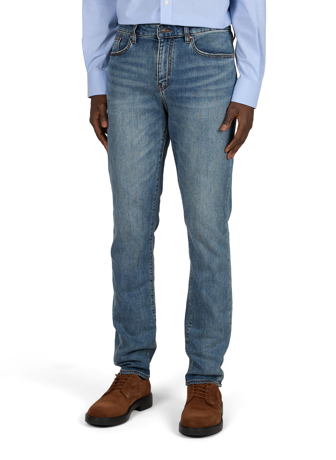 Rechte jeans van gemengd katoen ARMANI EXCHANGE Blauw